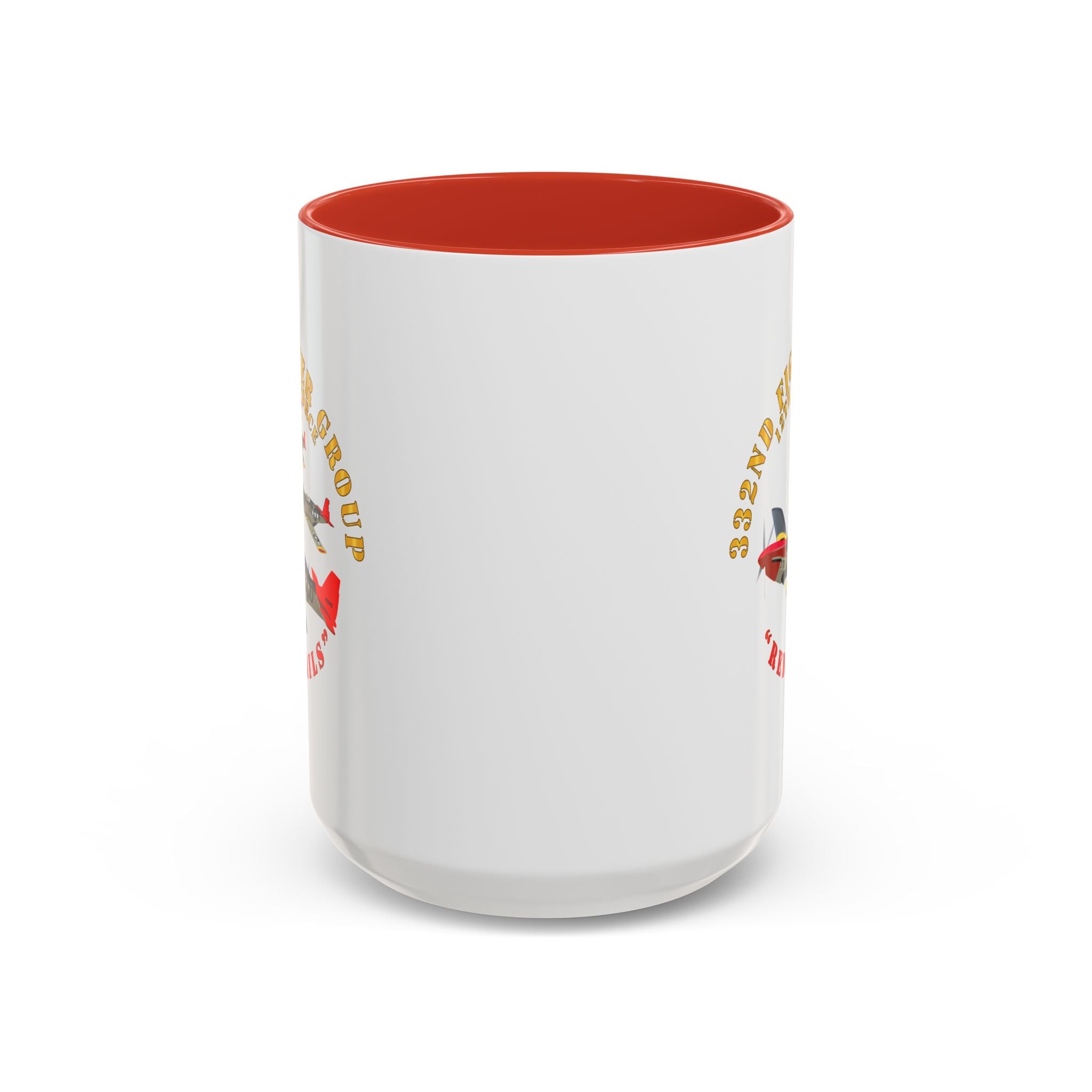 Accent Coffee Mug - Army - AAC - 332nd Fighter Group - 12th AF - Red Tails v1