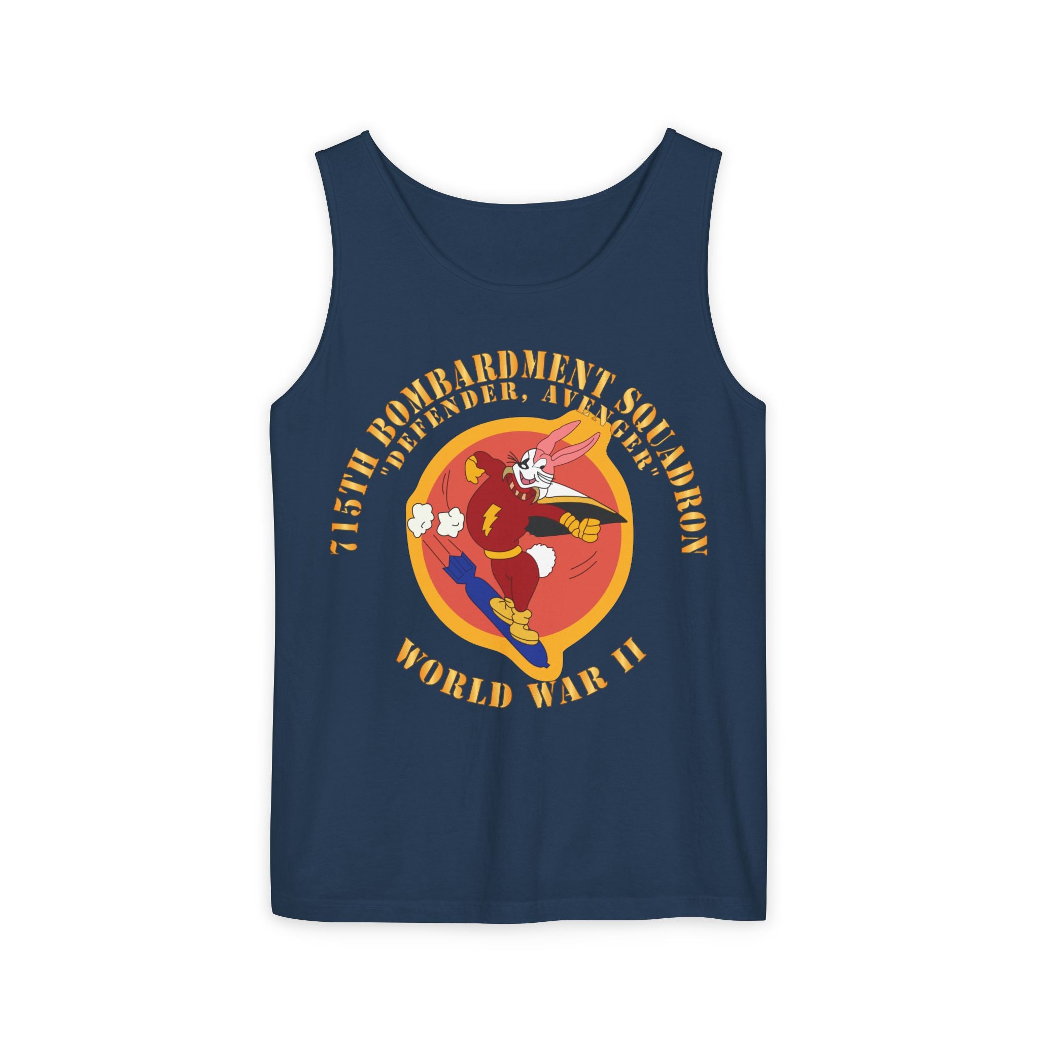 Unisex Garment-Dyed Tank Top - ACC - 715th  Bombardment Squadron - Defender, Avenger - World War II X 300