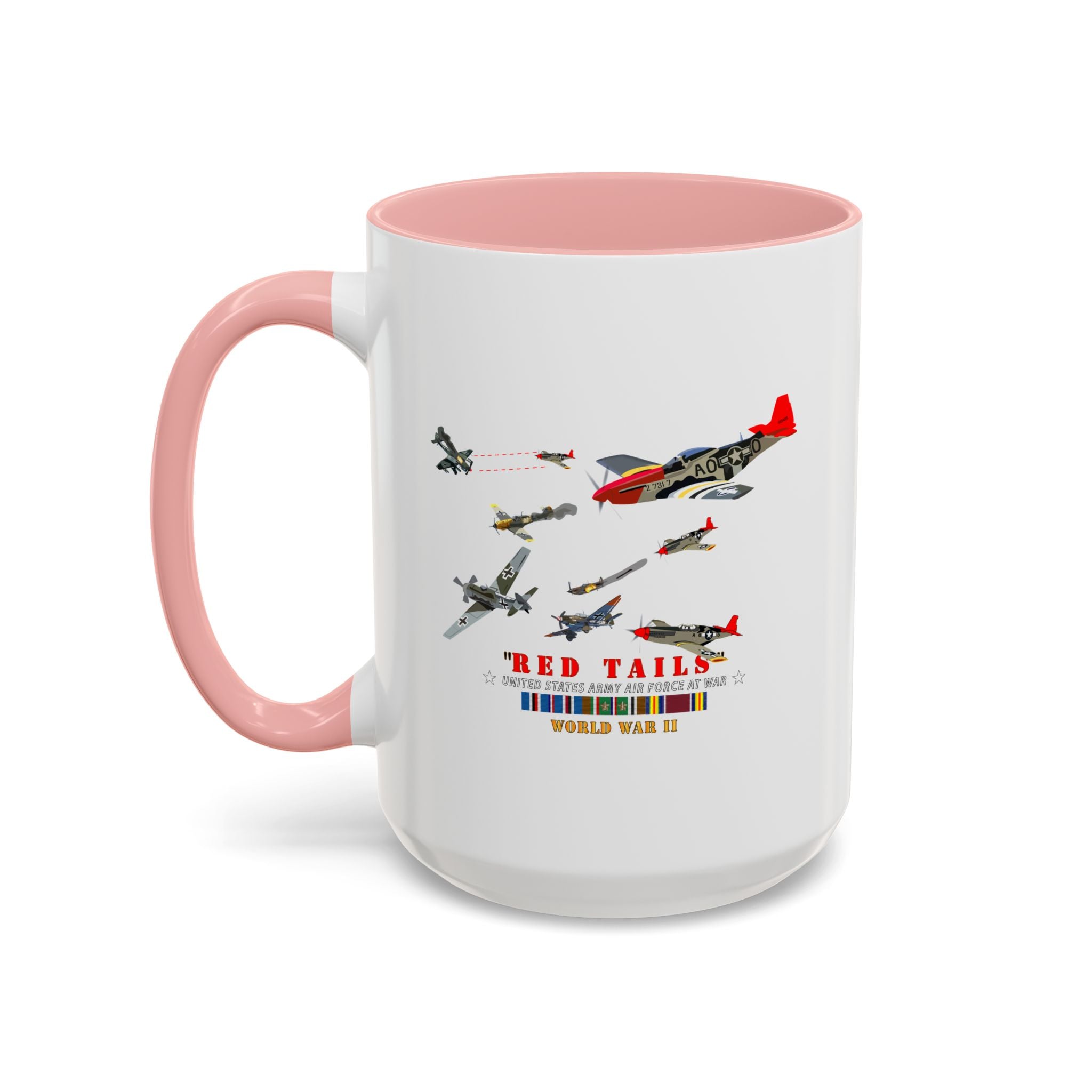 Accent Coffee Mug - Army - AAC - 332nd Fighter Group - Red Tails - At War
