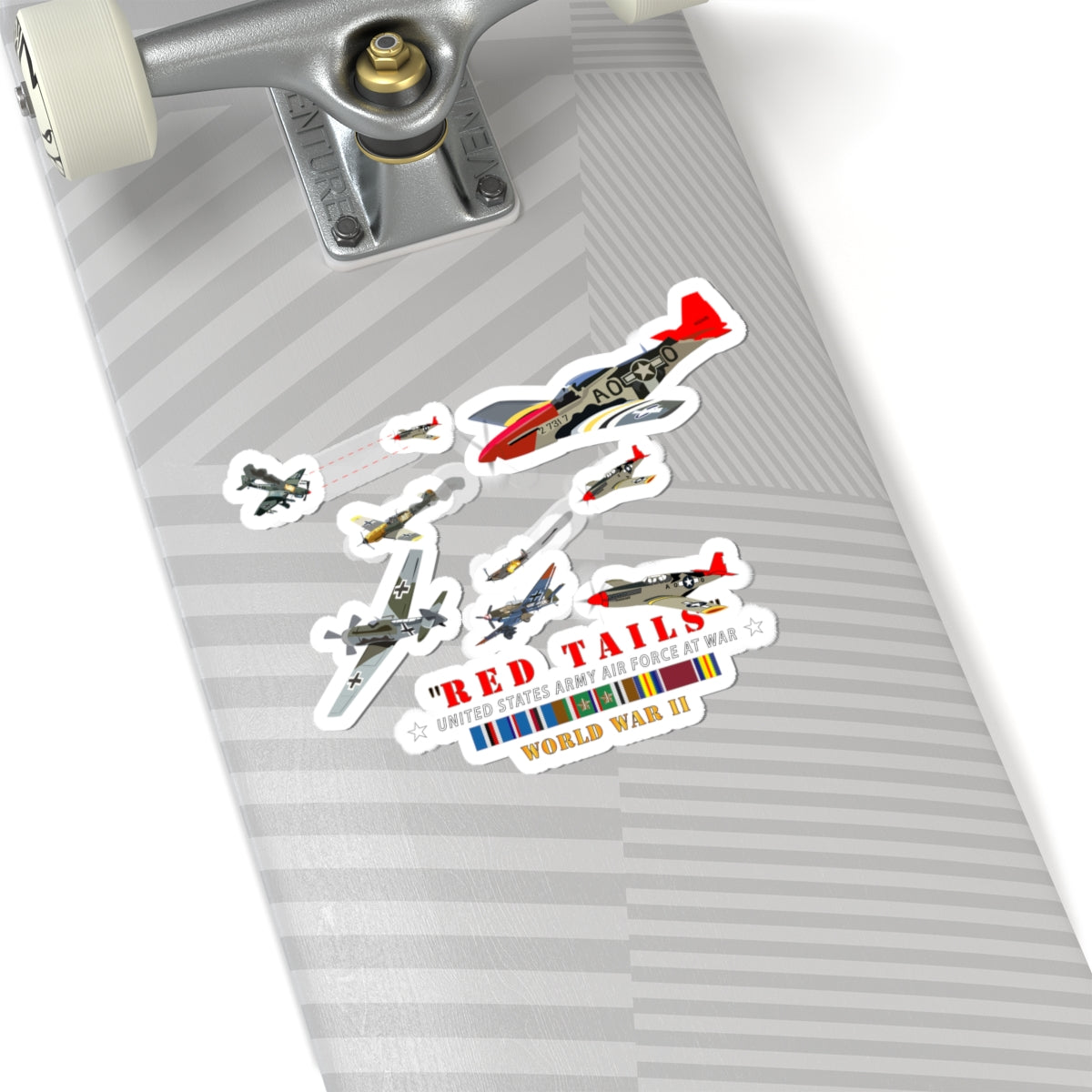 Kiss-Cut Stickers - Army - AAC - 332nd Fighter Group - Red Tails - At War