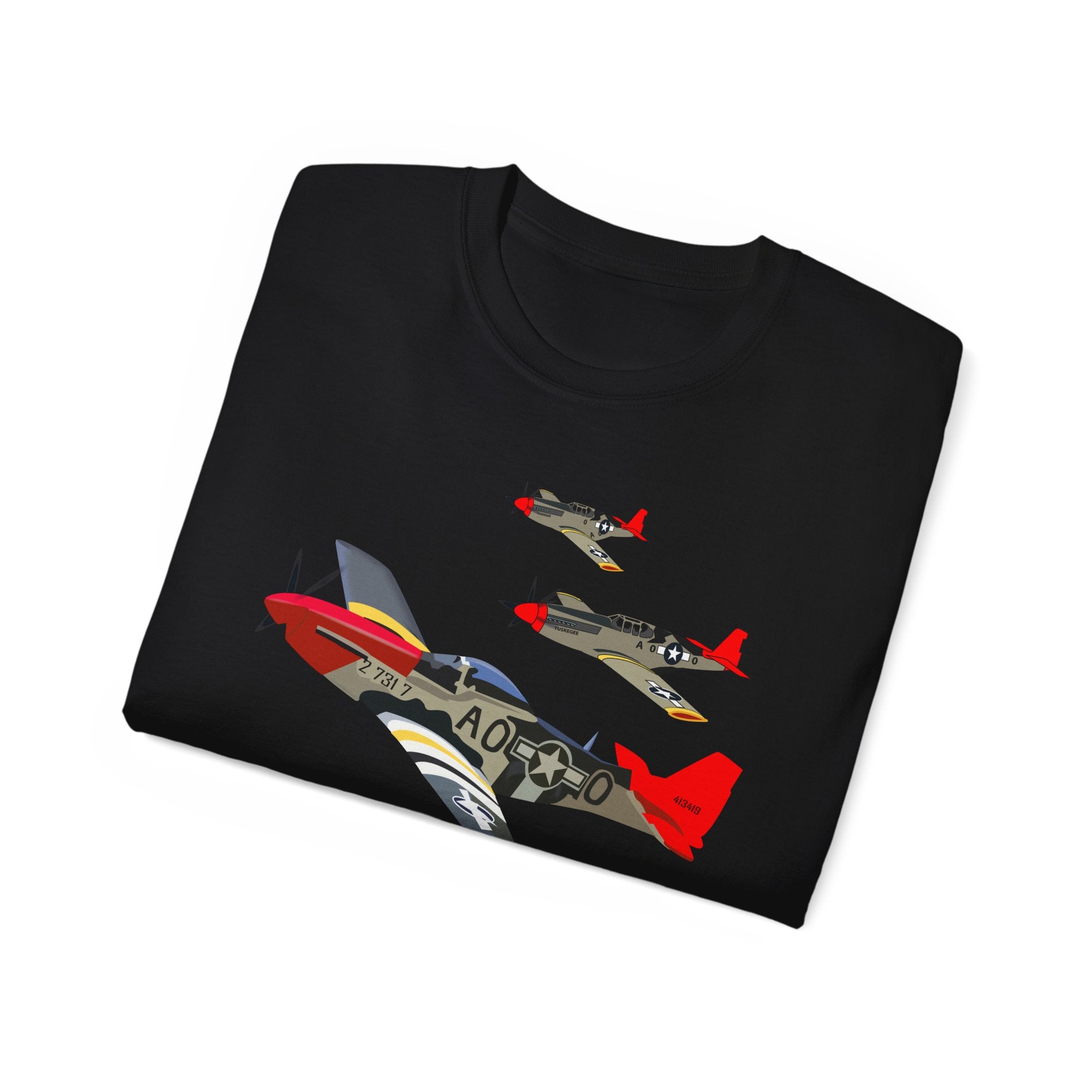 Unisex Ultra Cotton Tee - Army - AAC - 332nd Fighter Group - 12th AF - Red Tails wo Txt