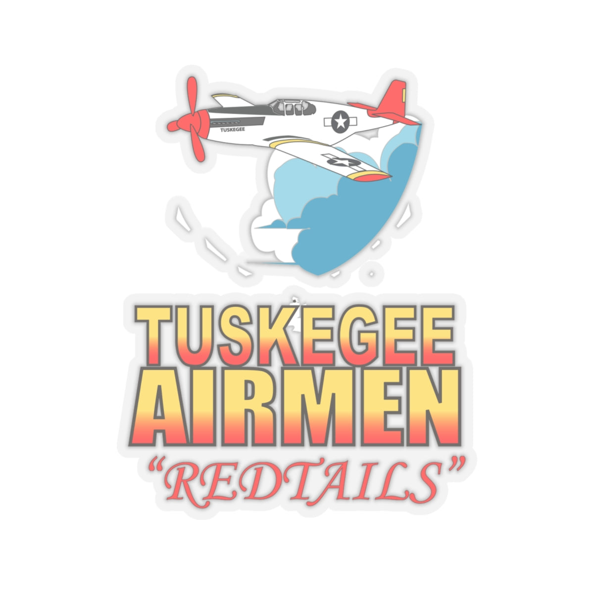 Kiss-Cut Stickers - Army Air Corp - Tuskegee Airmen - Redtails - AC - X 300