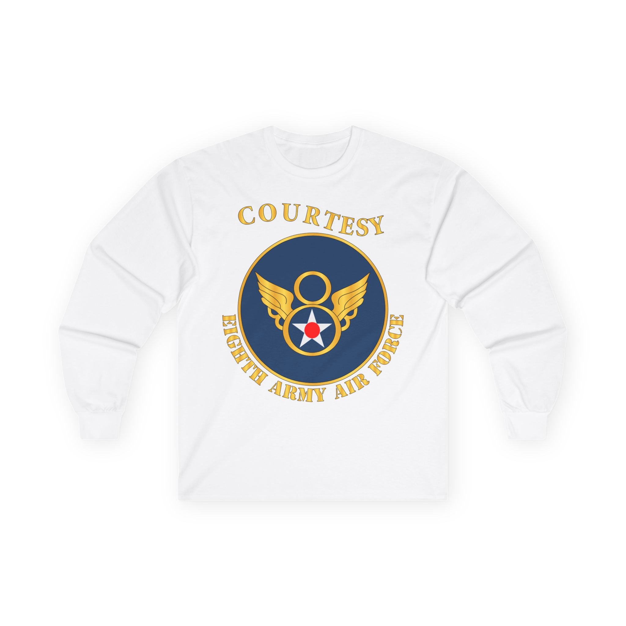 Unisex Long Sleeve Tee - AAC - 8th Air Force - WWII - Courtesy 8 AAF x 300