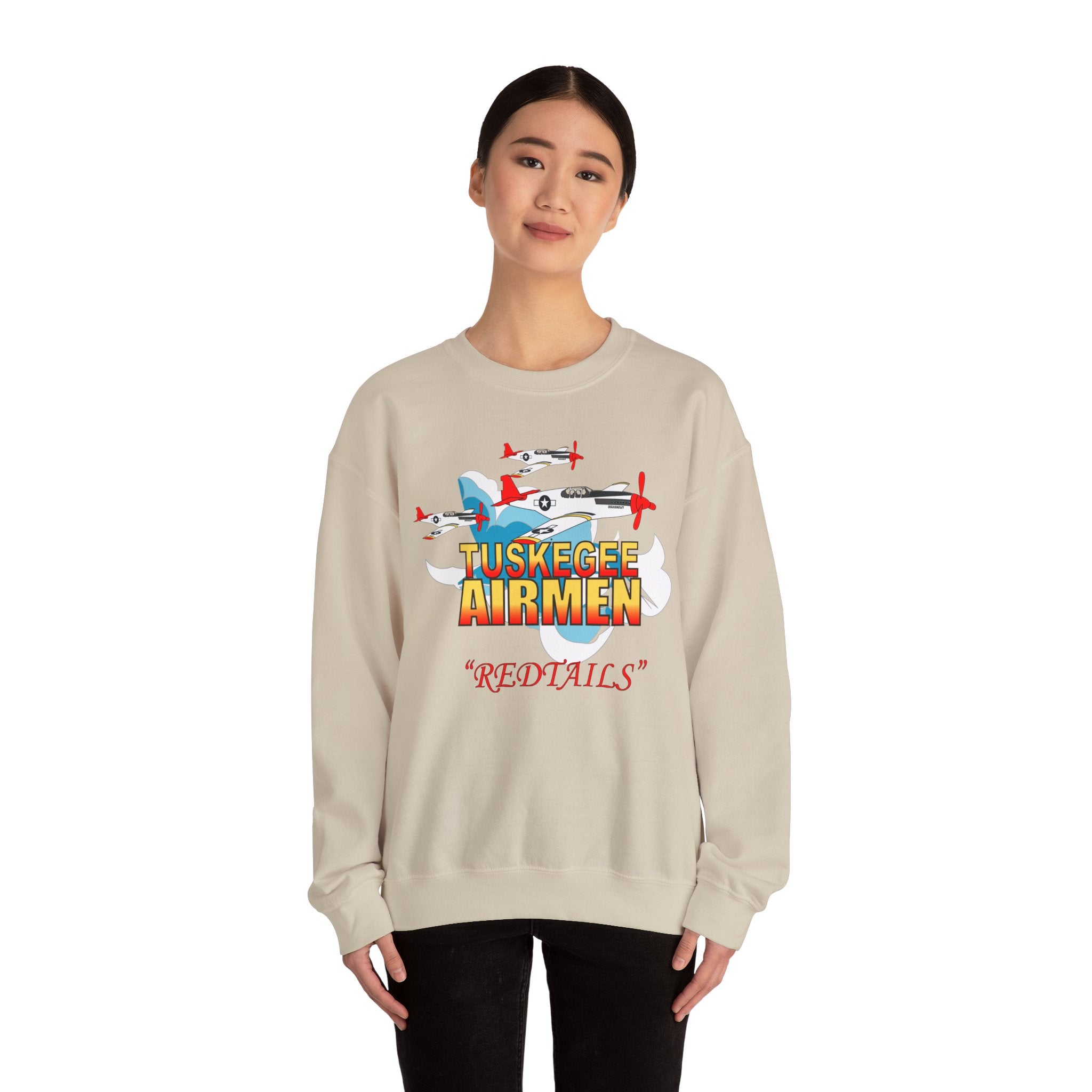 Crewneck Sweatshirt - Army Air Corp - Tuskegee Airmen - Redtails - 3AC - X 300