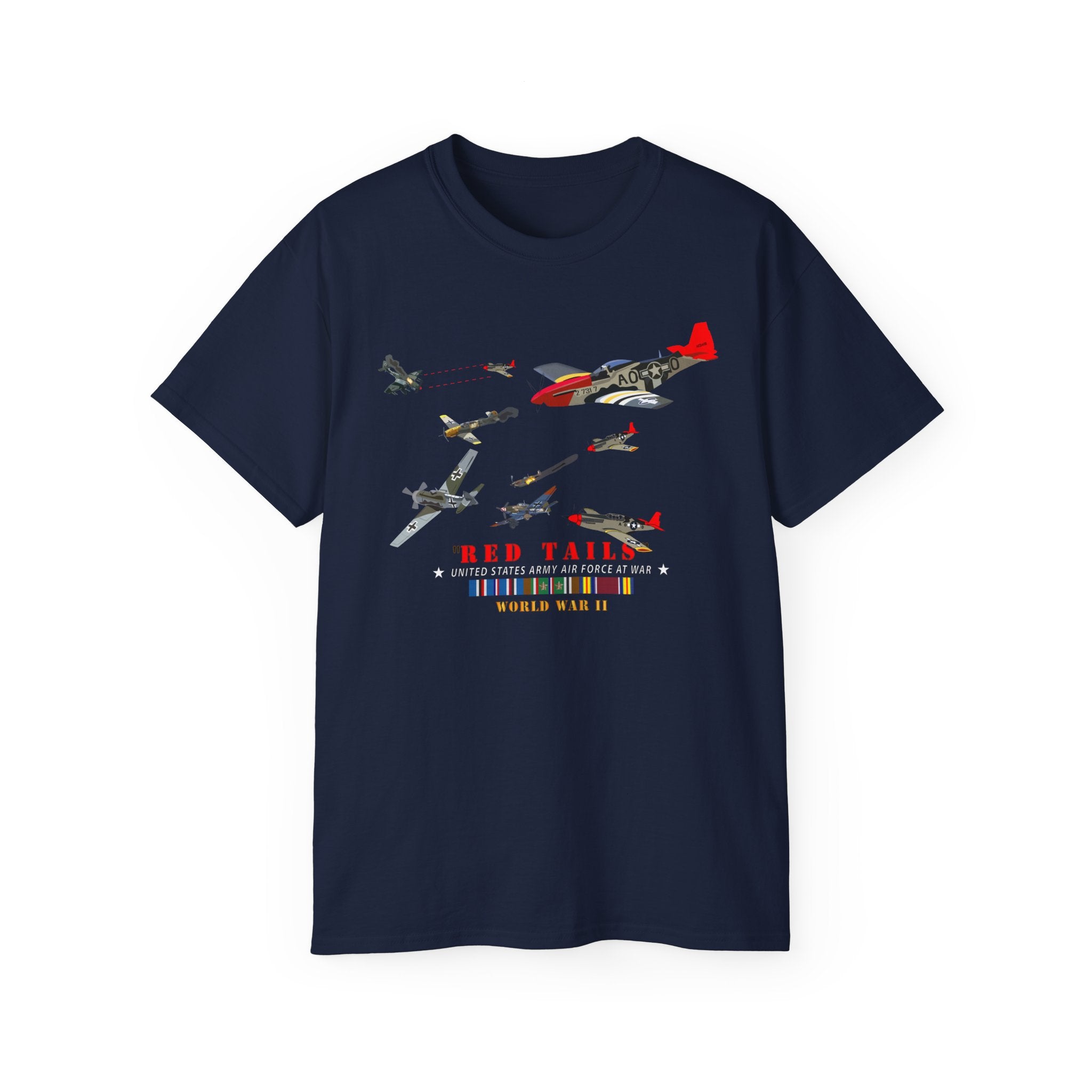 Unisex Ultra Cotton Tee - Army - AAC - 332nd Fighter Group - Red Tails - At War