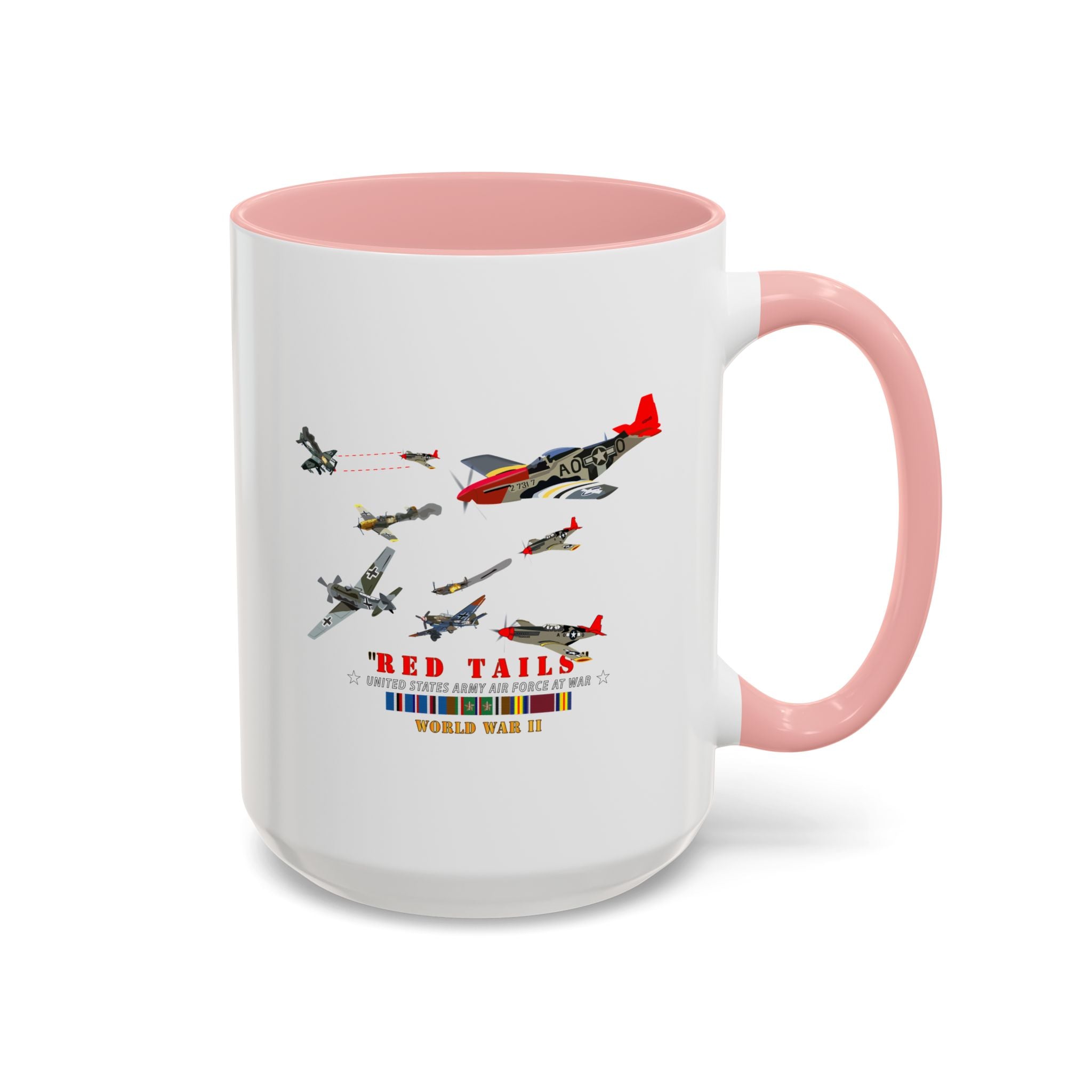 Accent Coffee Mug - Army - AAC - 332nd Fighter Group - Red Tails - At War
