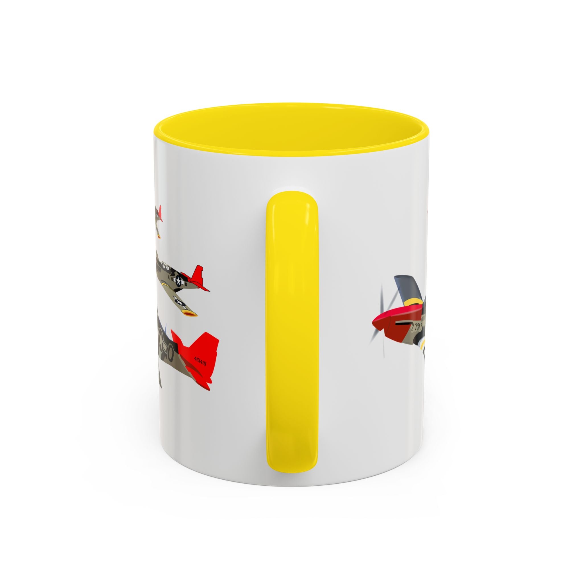 Accent Coffee Mug - Army - AAC - 332nd Fighter Group - 12th AF - Red Tails wo Txt