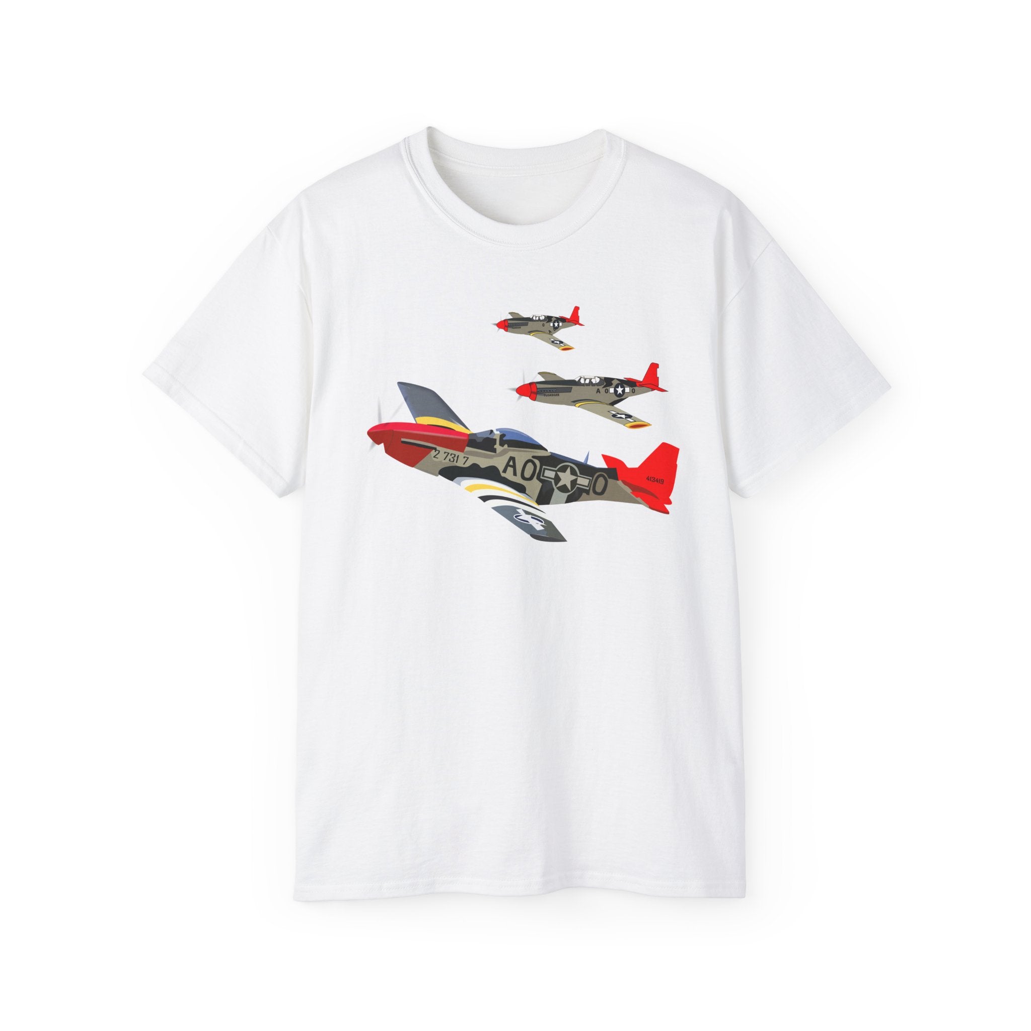 Unisex Ultra Cotton Tee - Army - AAC - 332nd Fighter Group - 12th AF - Red Tails wo Txt