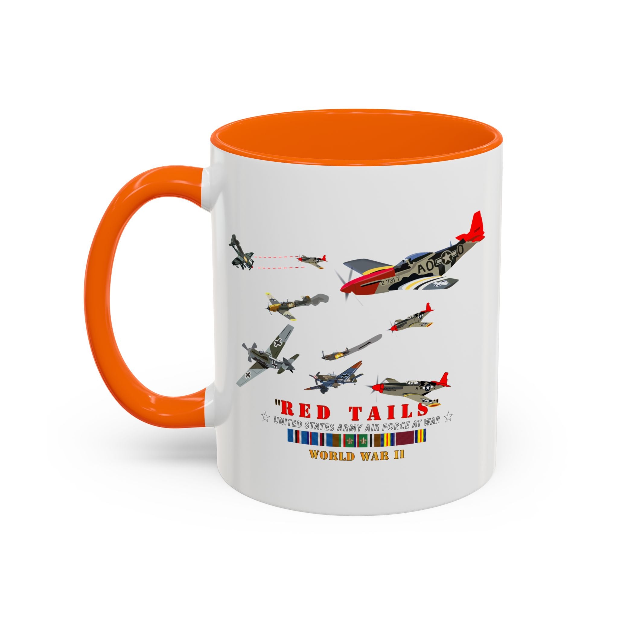 Accent Coffee Mug - Army - AAC - 332nd Fighter Group - Red Tails - At War