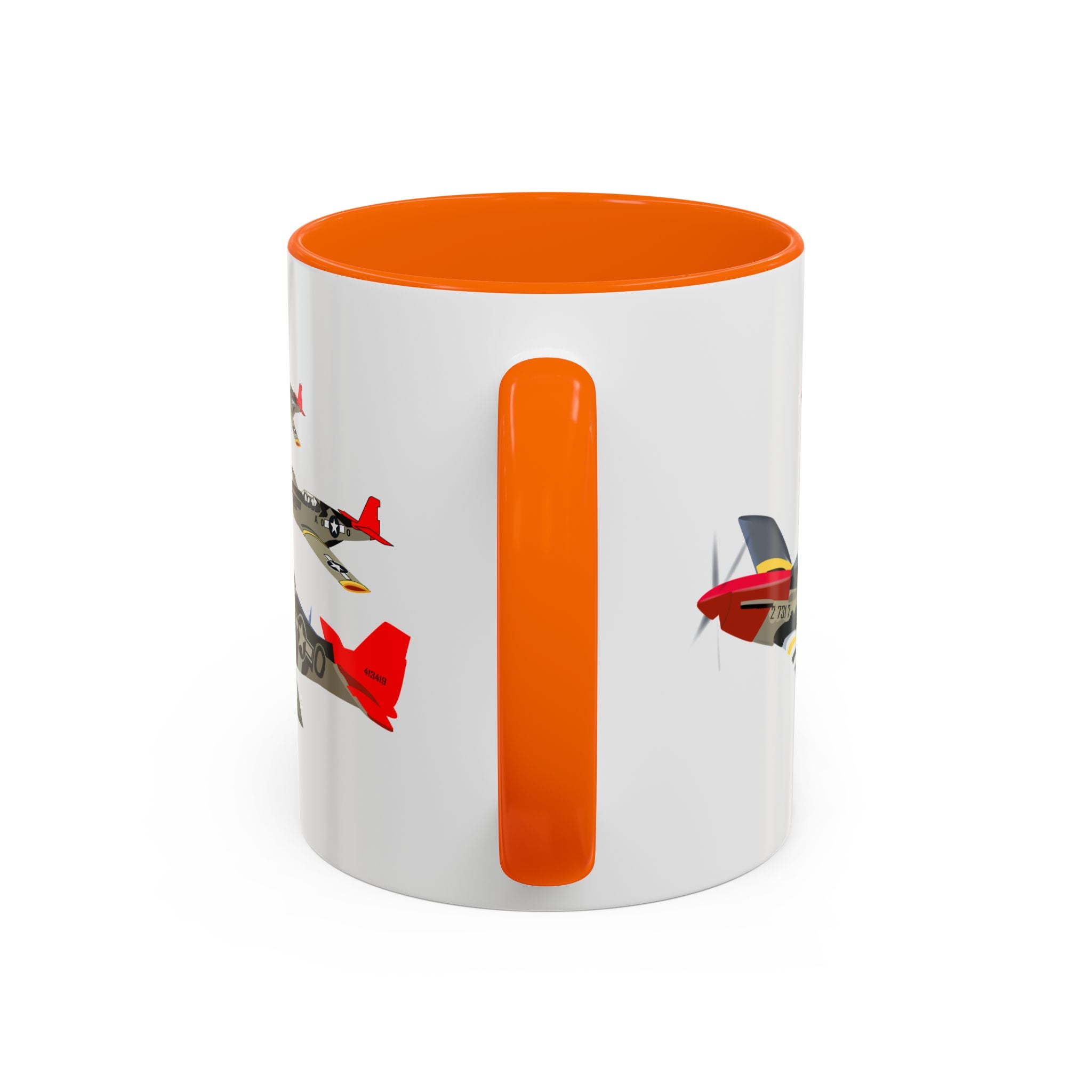 Accent Coffee Mug - Army - AAC - 332nd Fighter Group - 12th AF - Red Tails wo Txt