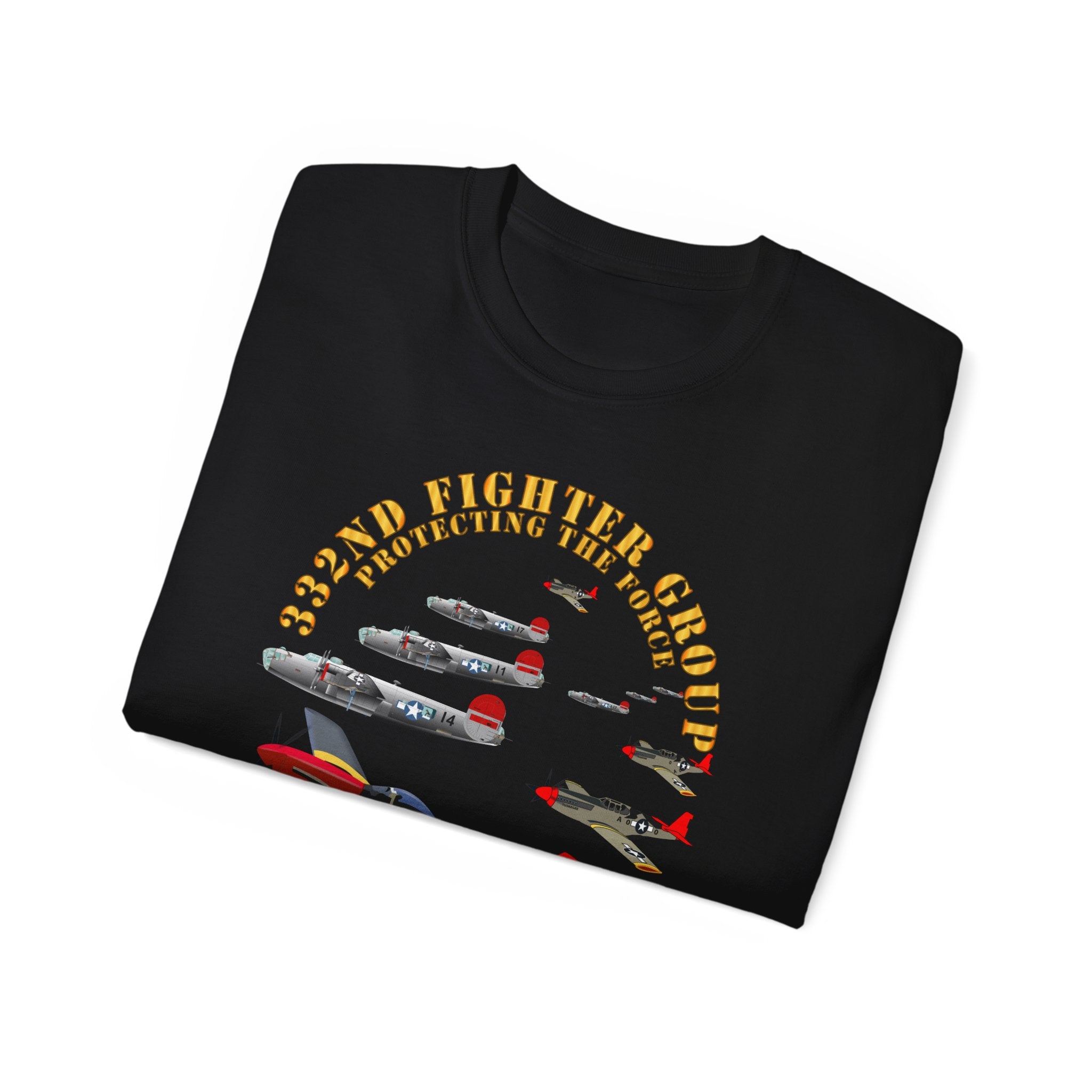 Unisex Ultra Cotton Tee - Army - AAC - 332nd Fighter Group - Red Tails - Protect Force