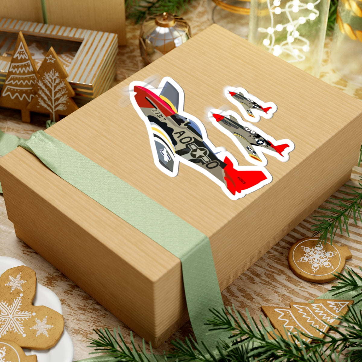 Kiss-Cut Stickers - Army - AAC - 332nd Fighter Group - 12th AF - Red Tails wo Txt