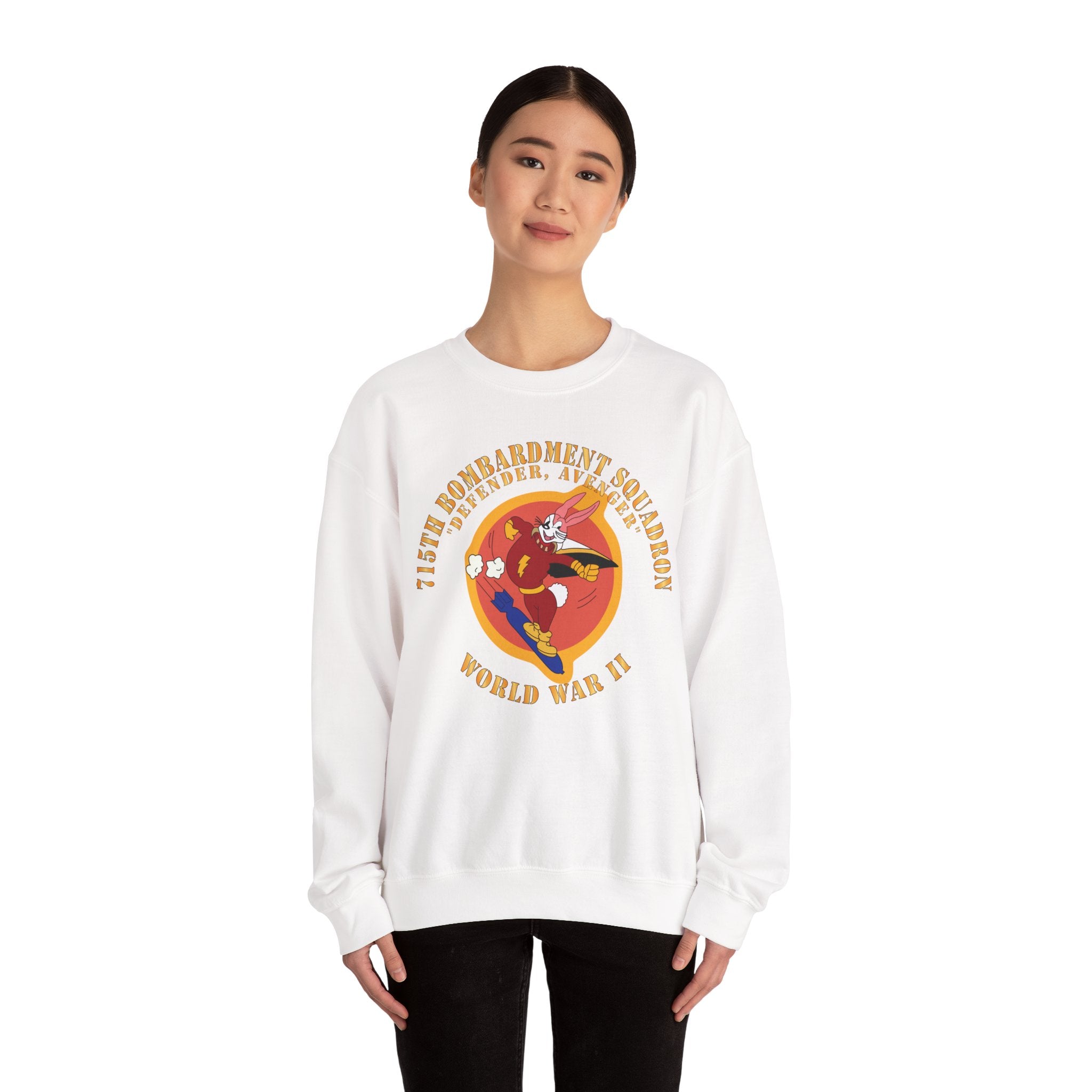 Crewneck Sweatshirt - ACC - 715th  Bombardment Squadron - Defender, Avenger - World War II X 300