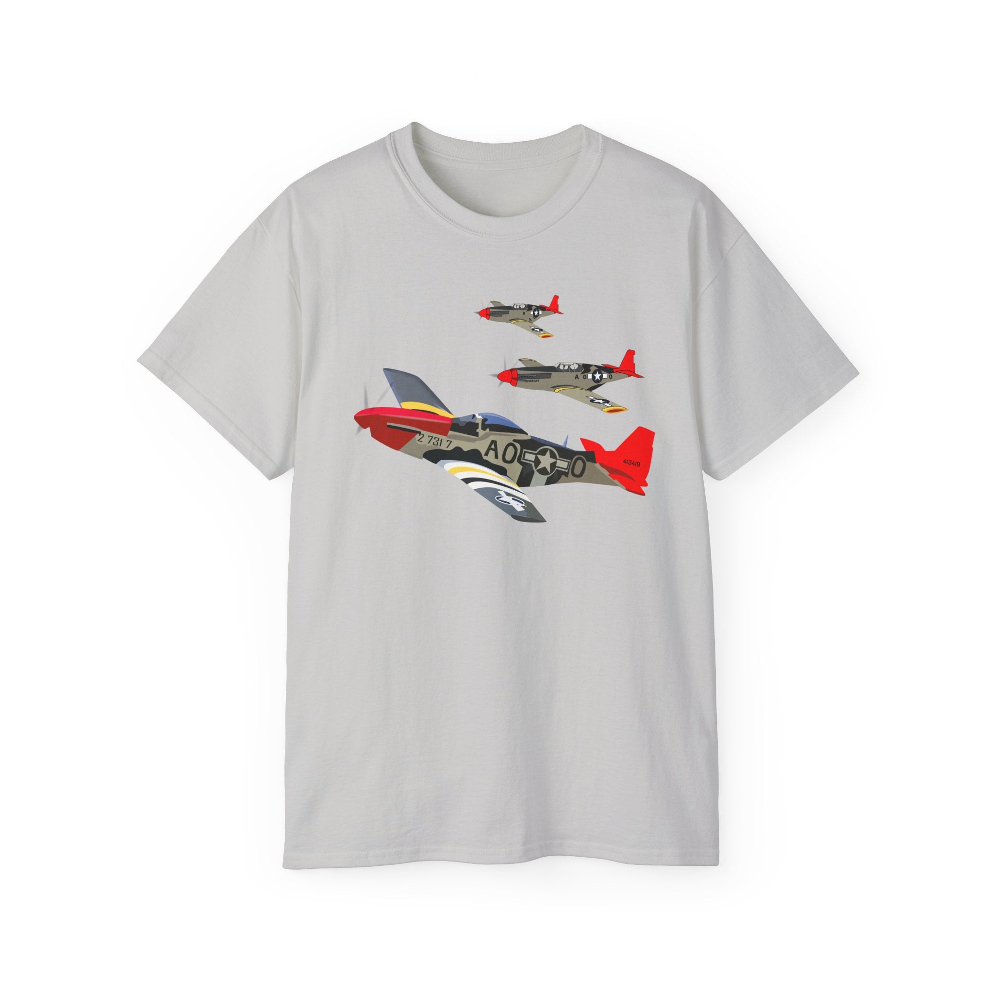Unisex Ultra Cotton Tee - Army - AAC - 332nd Fighter Group - 12th AF - Red Tails wo Txt