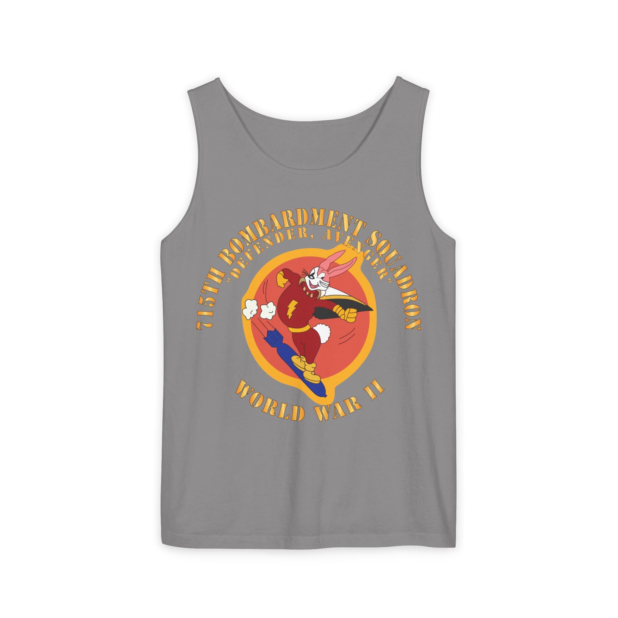 Unisex Garment-Dyed Tank Top - ACC - 715th  Bombardment Squadron - Defender, Avenger - World War II X 300