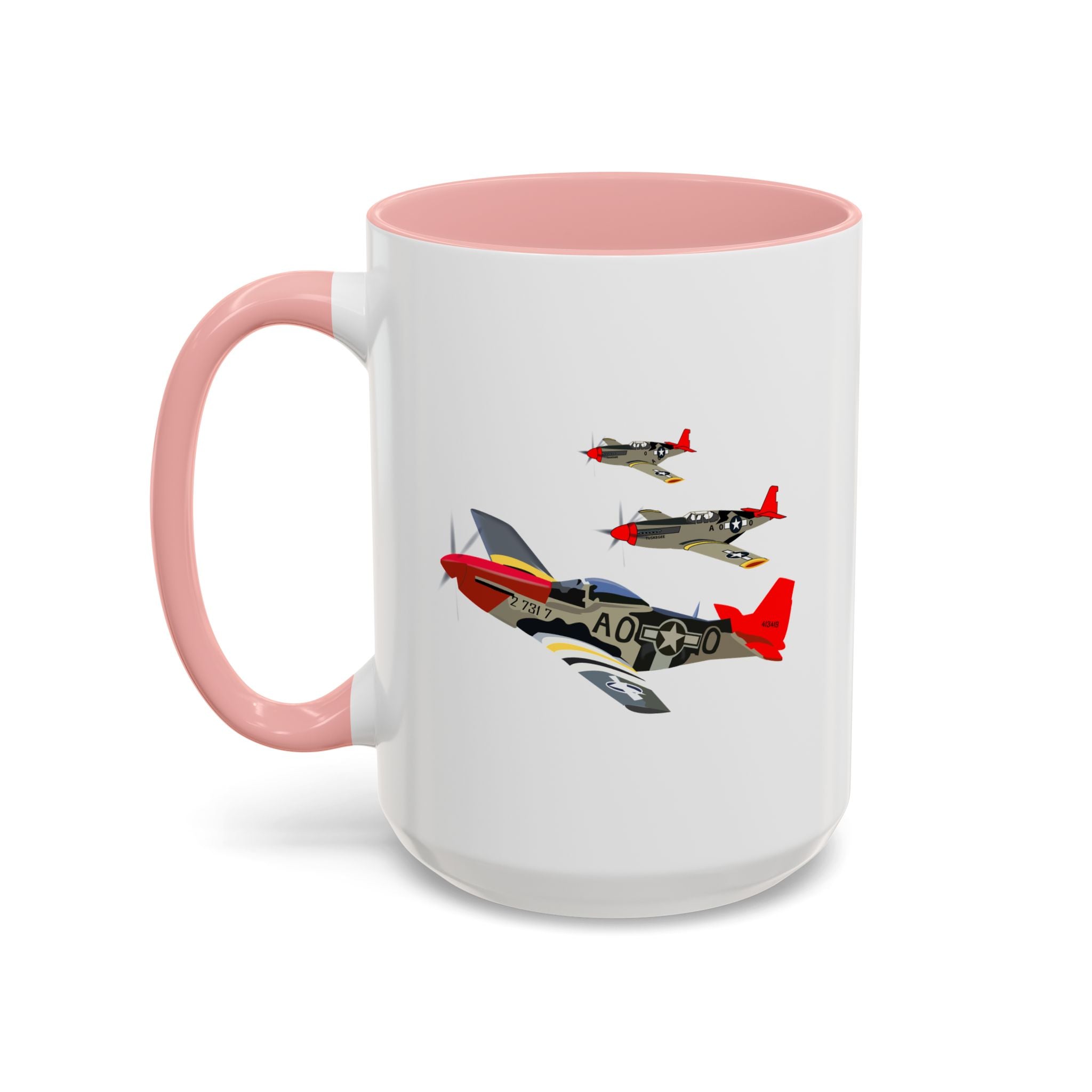 Accent Coffee Mug - Army - AAC - 332nd Fighter Group - 12th AF - Red Tails wo Txt