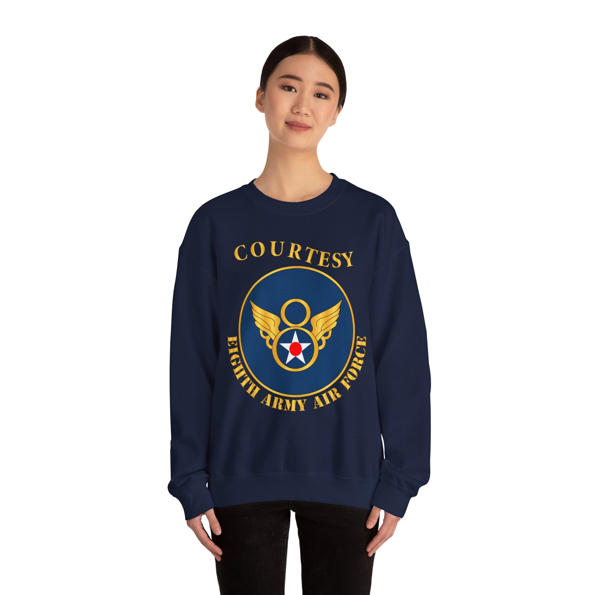 Crewneck Sweatshirt - AAC - 8th Air Force - WWII - Courtesy 8 AAF x 300