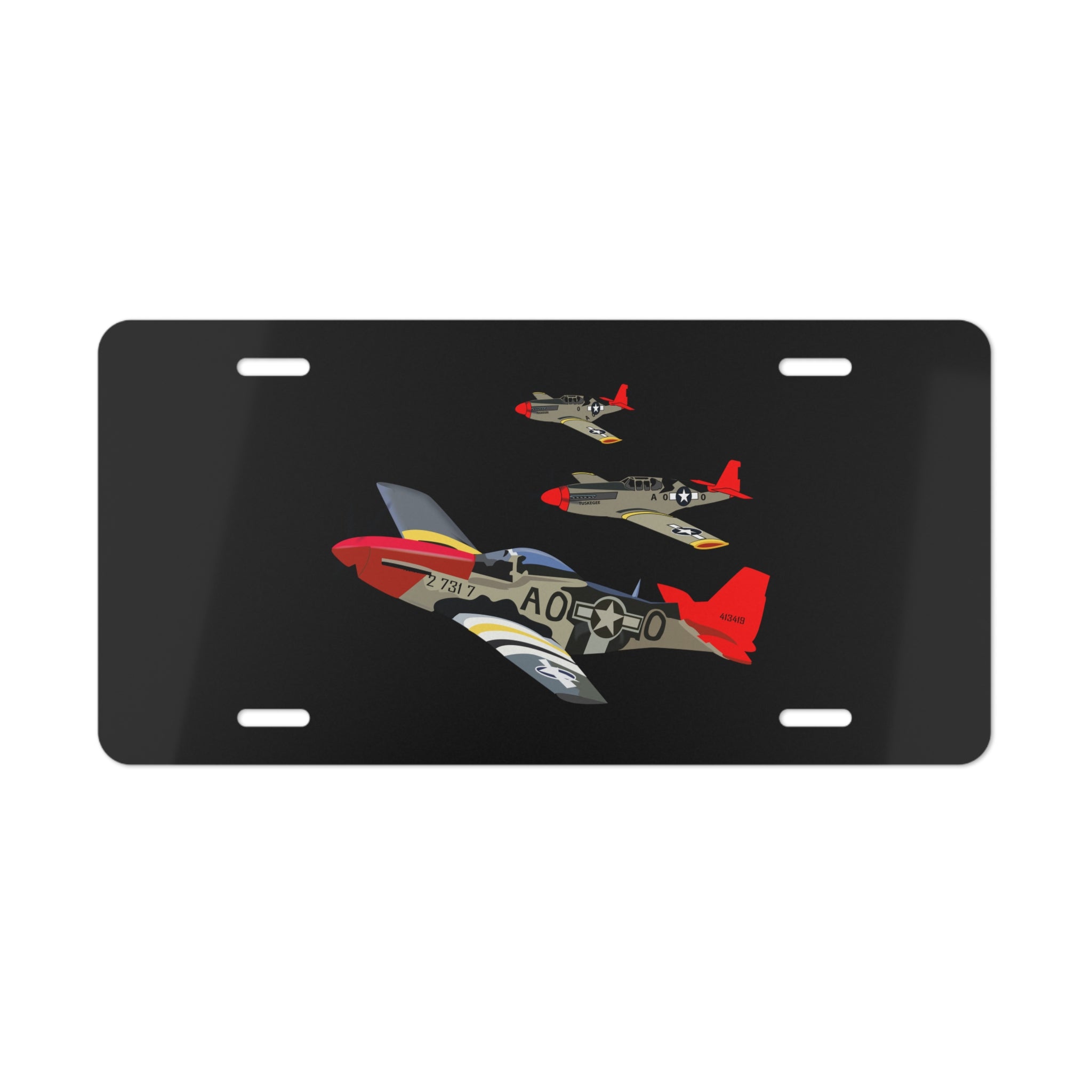 License Plate - Army - AAC - 332nd Fighter Group - 12th AF - Red Tails wo Txt