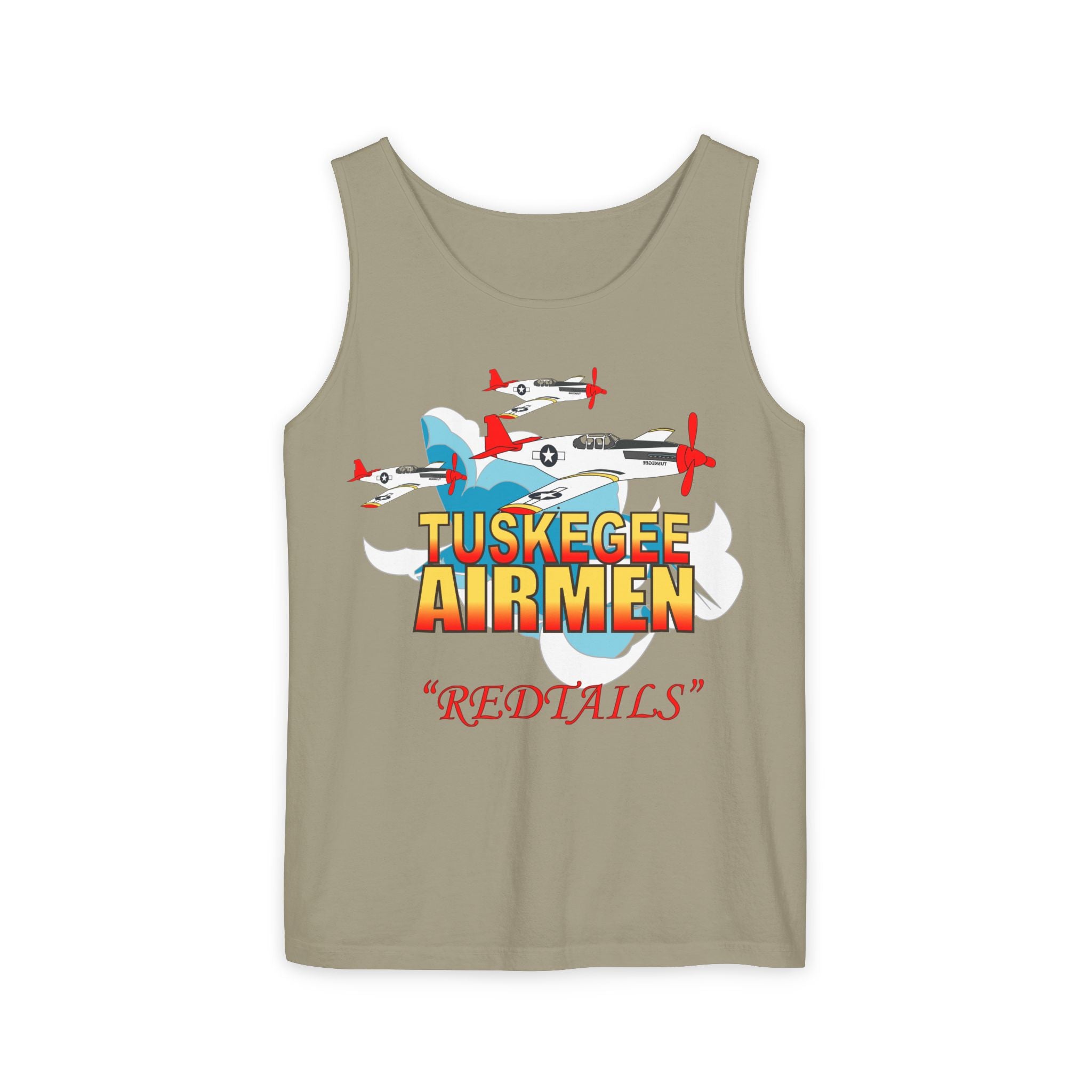 Unisex Garment-Dyed Tank Top - Army Air Corp - Tuskegee Airmen - Redtails - 3AC - X 300