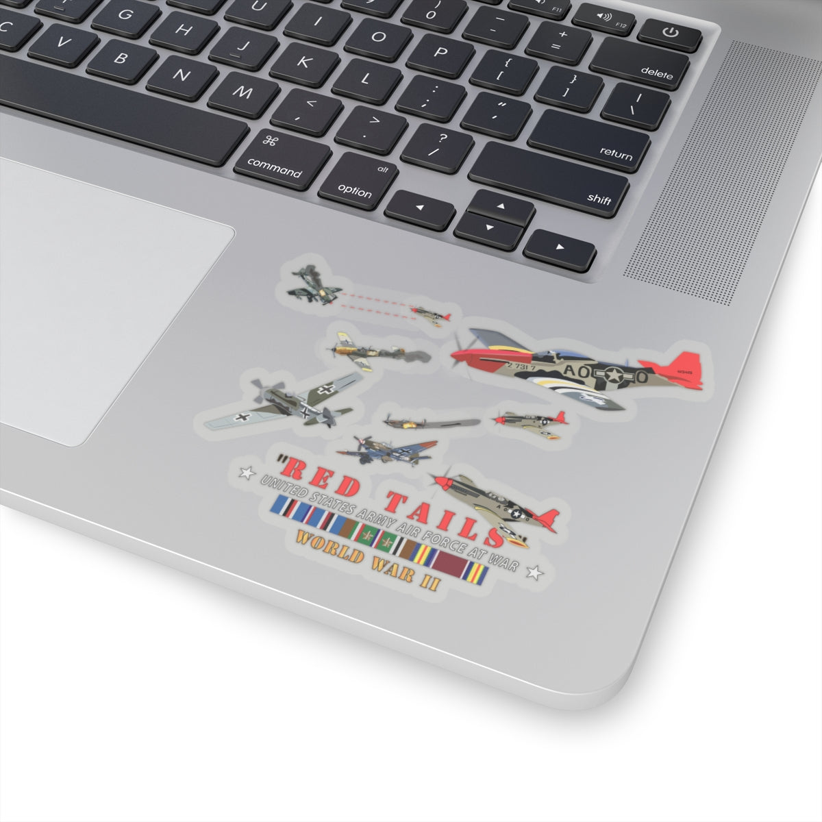 Kiss-Cut Stickers - Army - AAC - 332nd Fighter Group - Red Tails - At War