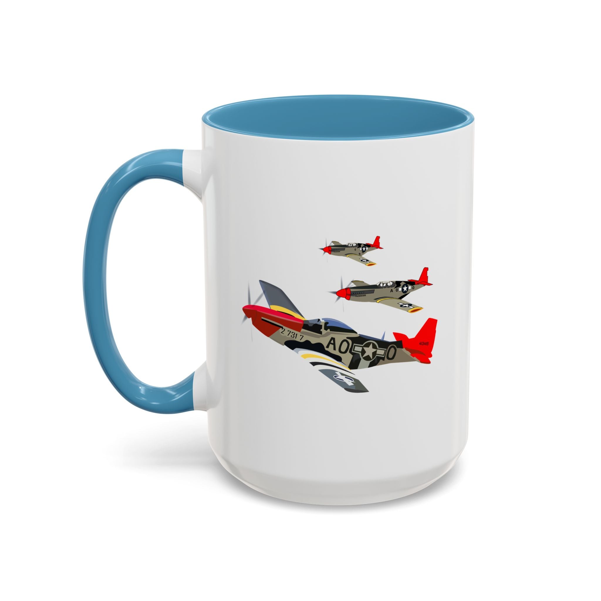 Accent Coffee Mug - Army - AAC - 332nd Fighter Group - 12th AF - Red Tails wo Txt
