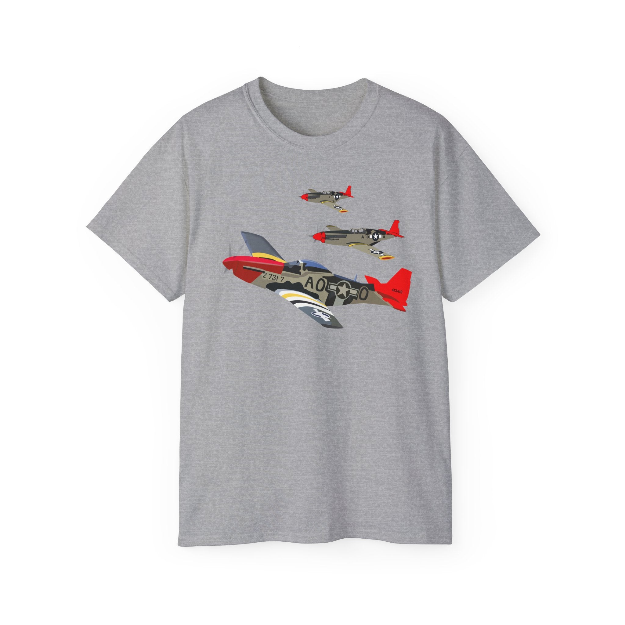 Unisex Ultra Cotton Tee - Army - AAC - 332nd Fighter Group - 12th AF - Red Tails wo Txt