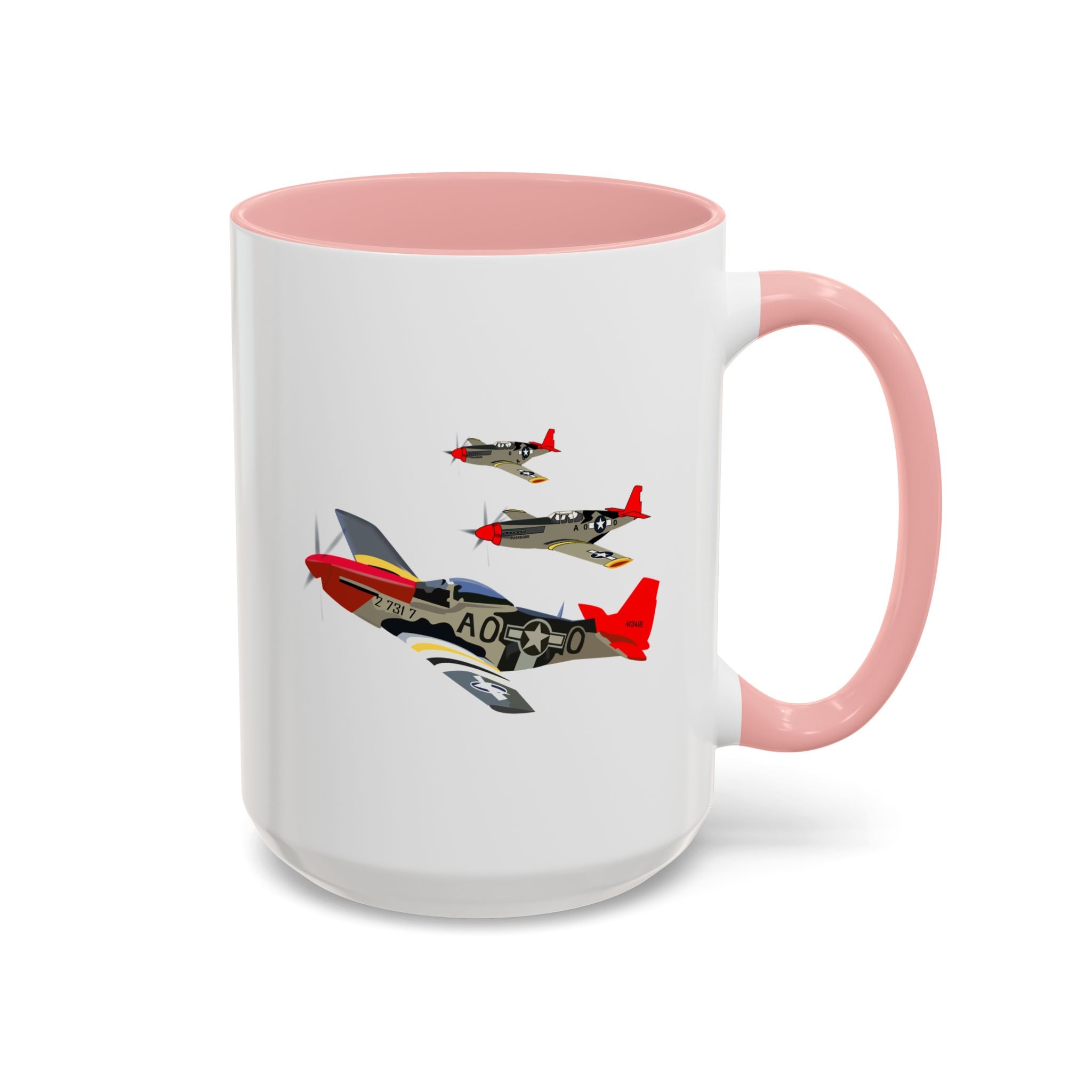 Accent Coffee Mug - Army - AAC - 332nd Fighter Group - 12th AF - Red Tails wo Txt