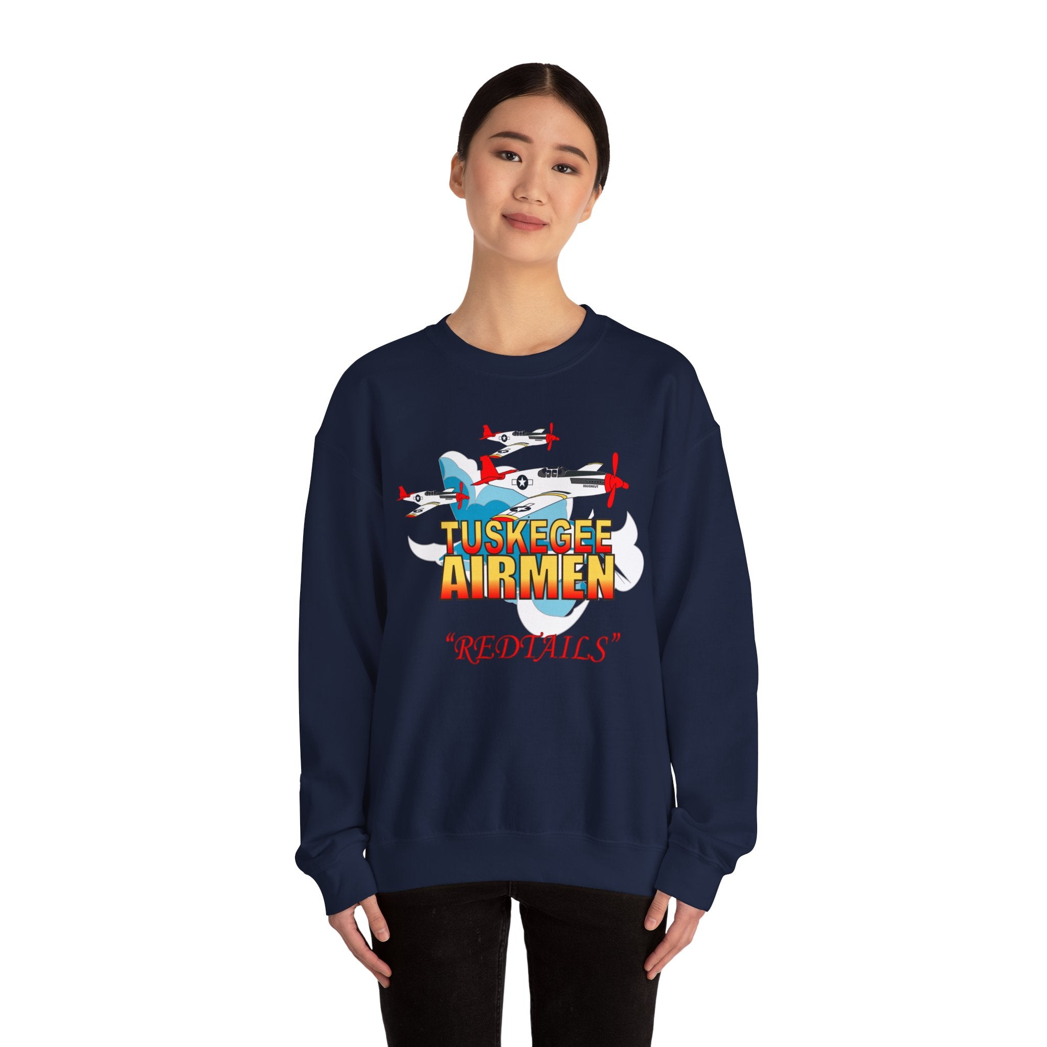 Crewneck Sweatshirt - Army Air Corp - Tuskegee Airmen - Redtails - 3AC - X 300