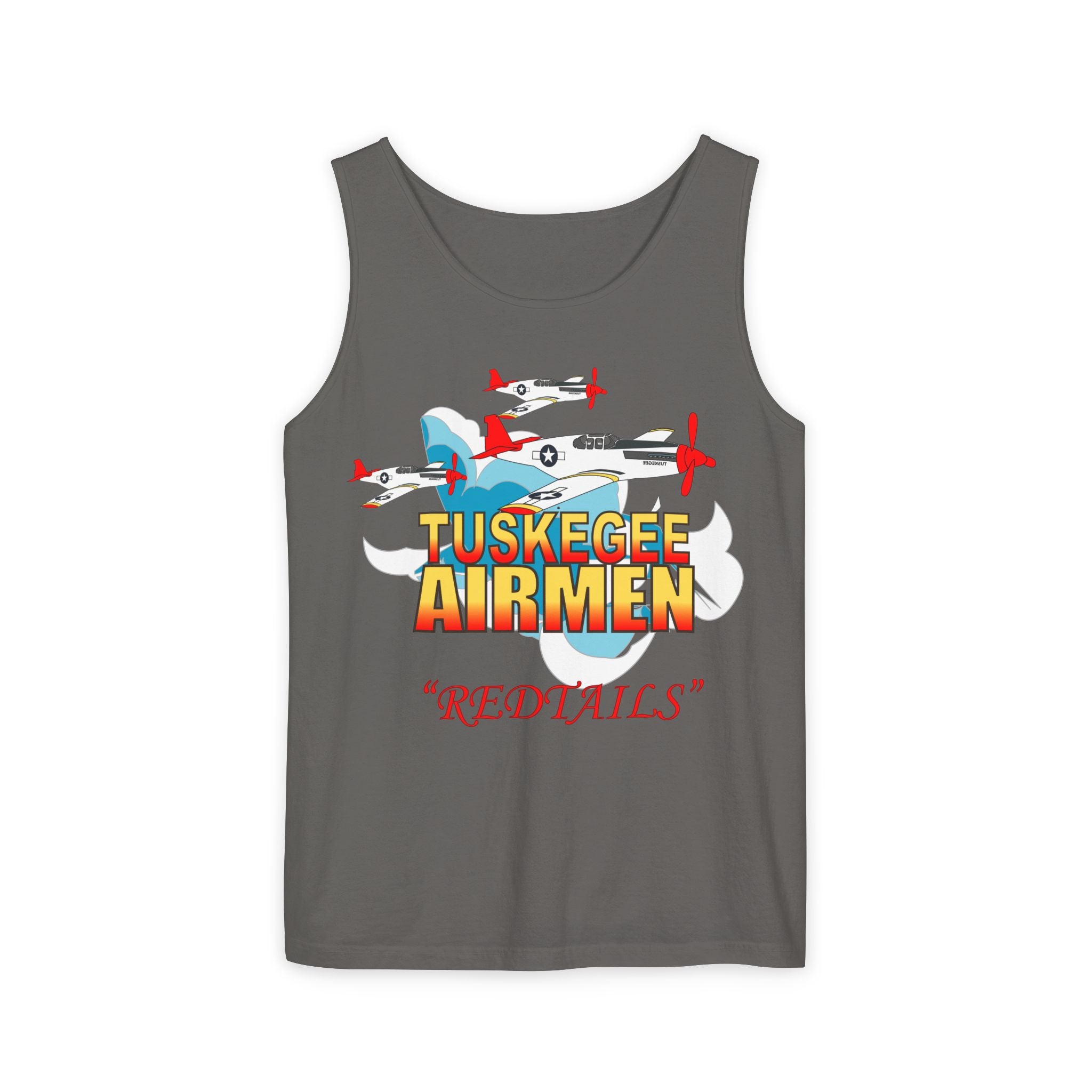 Unisex Garment-Dyed Tank Top - Army Air Corp - Tuskegee Airmen - Redtails - 3AC - X 300