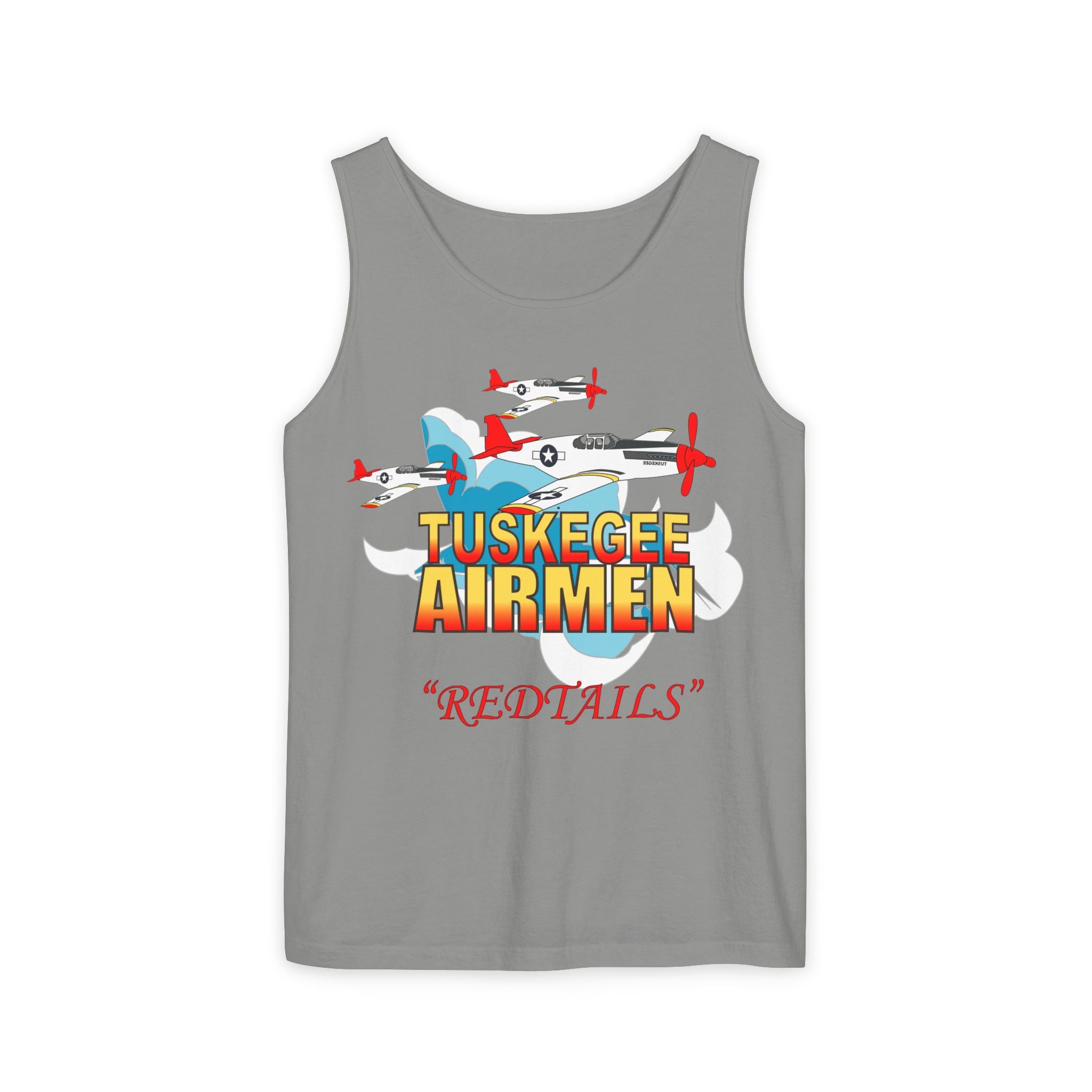 Unisex Garment-Dyed Tank Top - Army Air Corp - Tuskegee Airmen - Redtails - 3AC - X 300