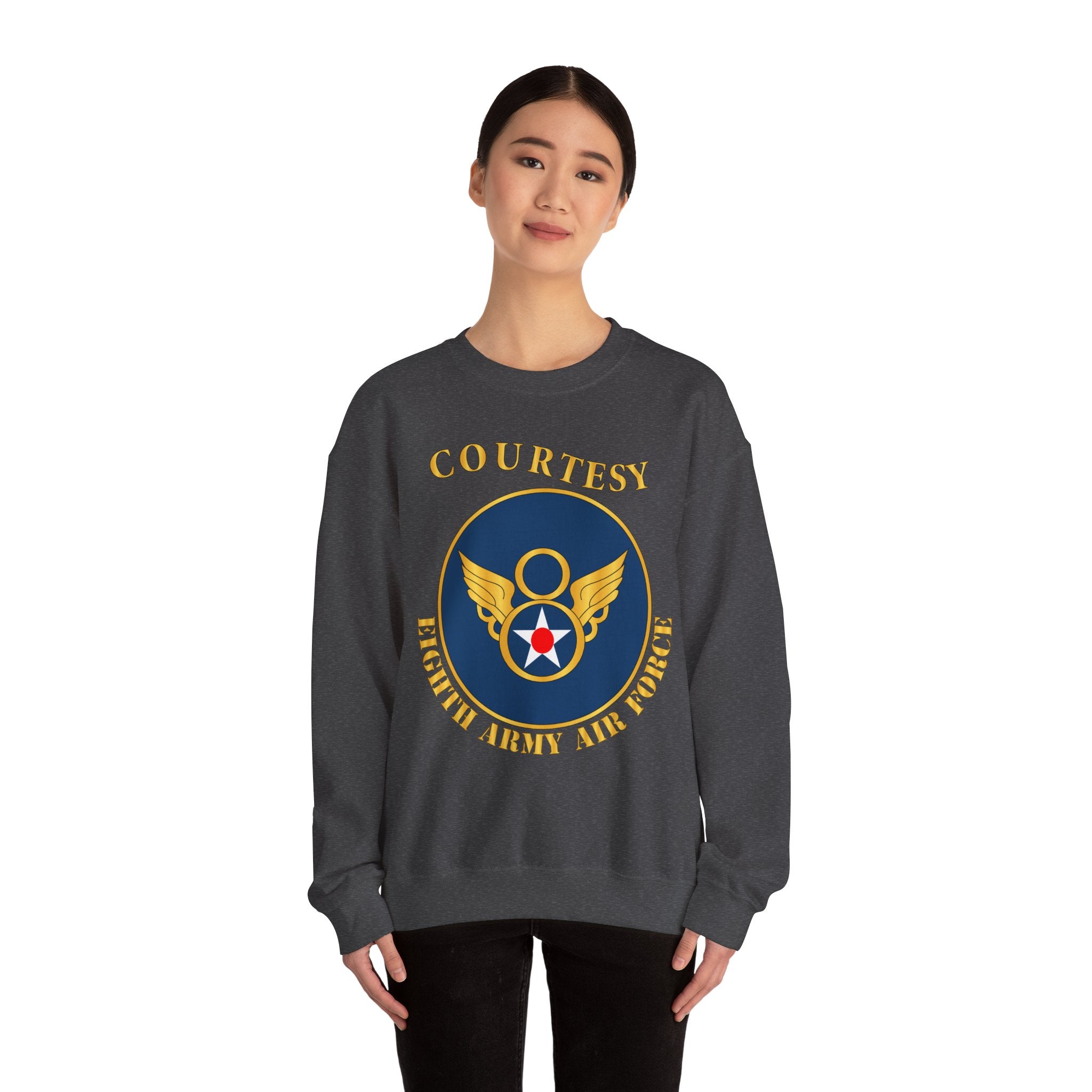Crewneck Sweatshirt - AAC - 8th Air Force - WWII - Courtesy 8 AAF x 300