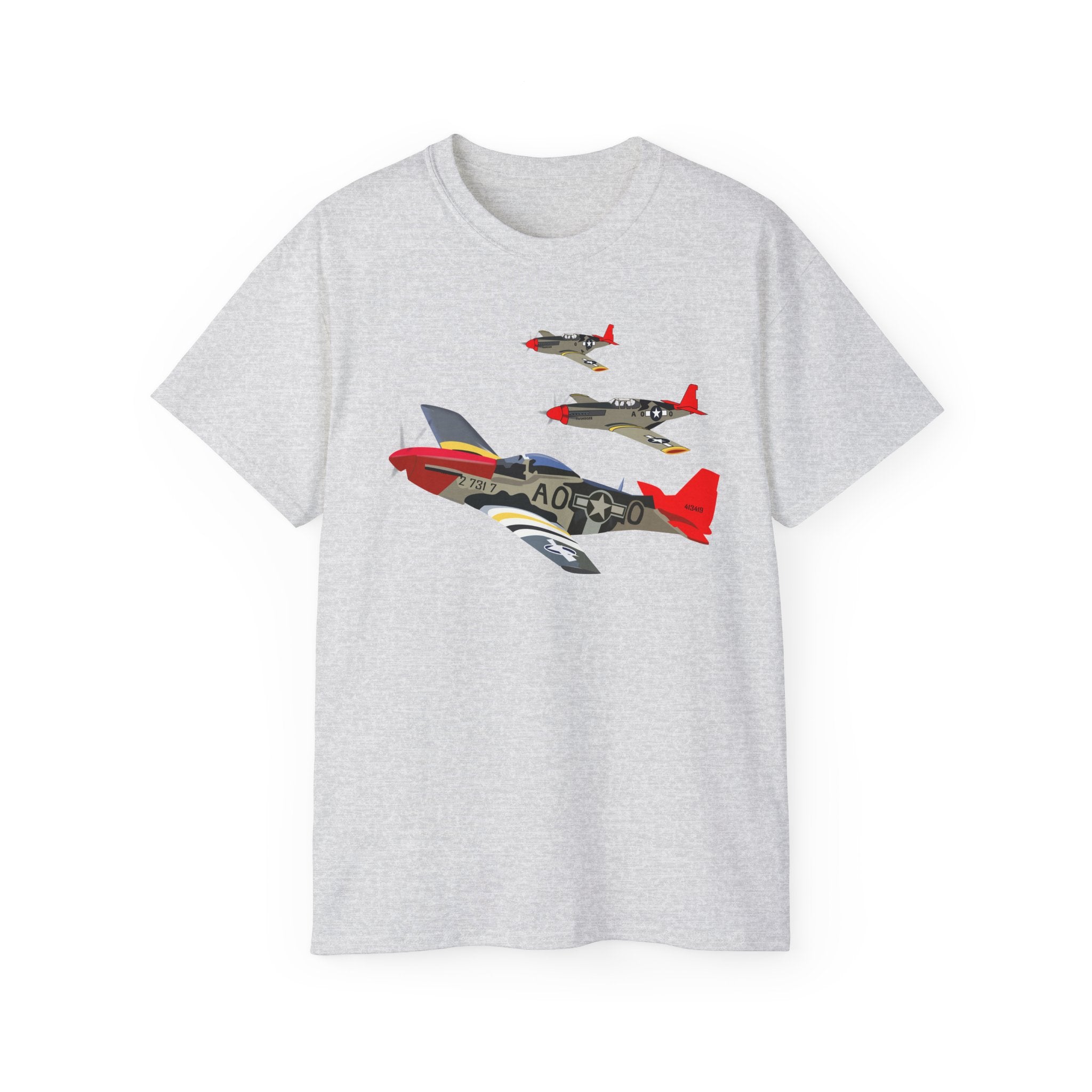 Unisex Ultra Cotton Tee - Army - AAC - 332nd Fighter Group - 12th AF - Red Tails wo Txt
