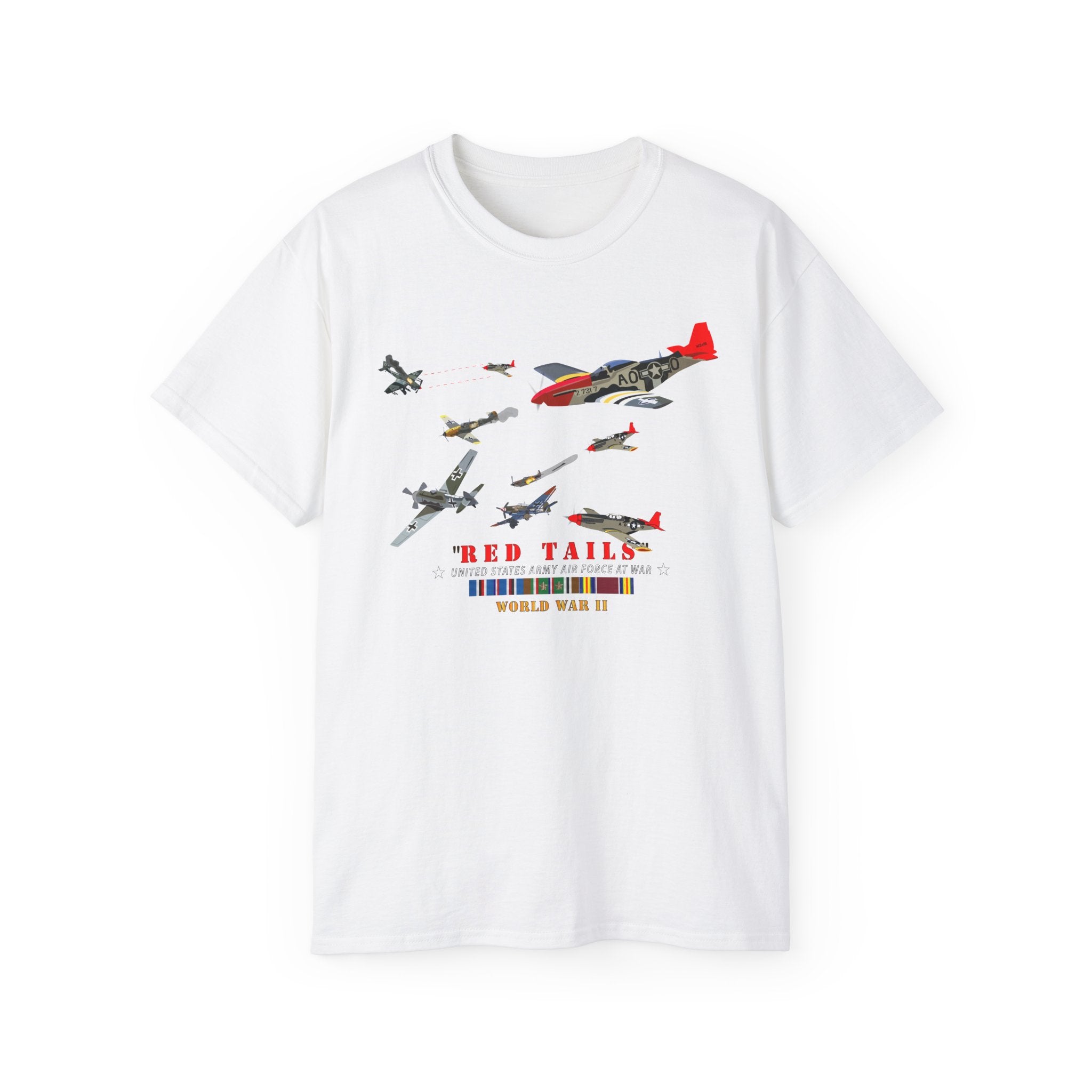 Unisex Ultra Cotton Tee - Army - AAC - 332nd Fighter Group - Red Tails - At War