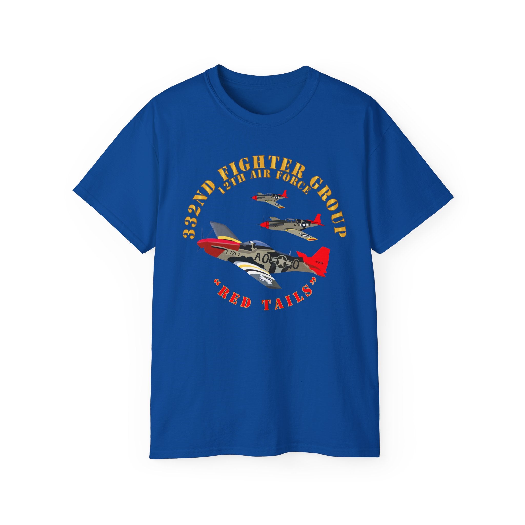 Unisex Ultra Cotton Tee - Army - AAC - 332nd Fighter Group - 12th AF - Red Tails