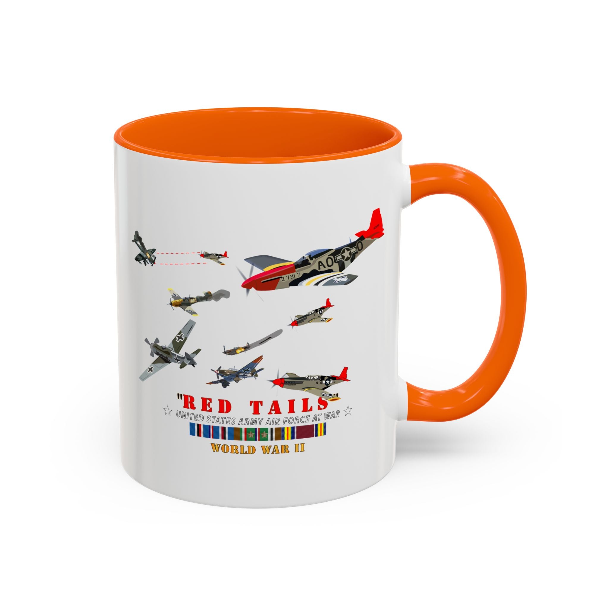 Accent Coffee Mug - Army - AAC - 332nd Fighter Group - Red Tails - At War