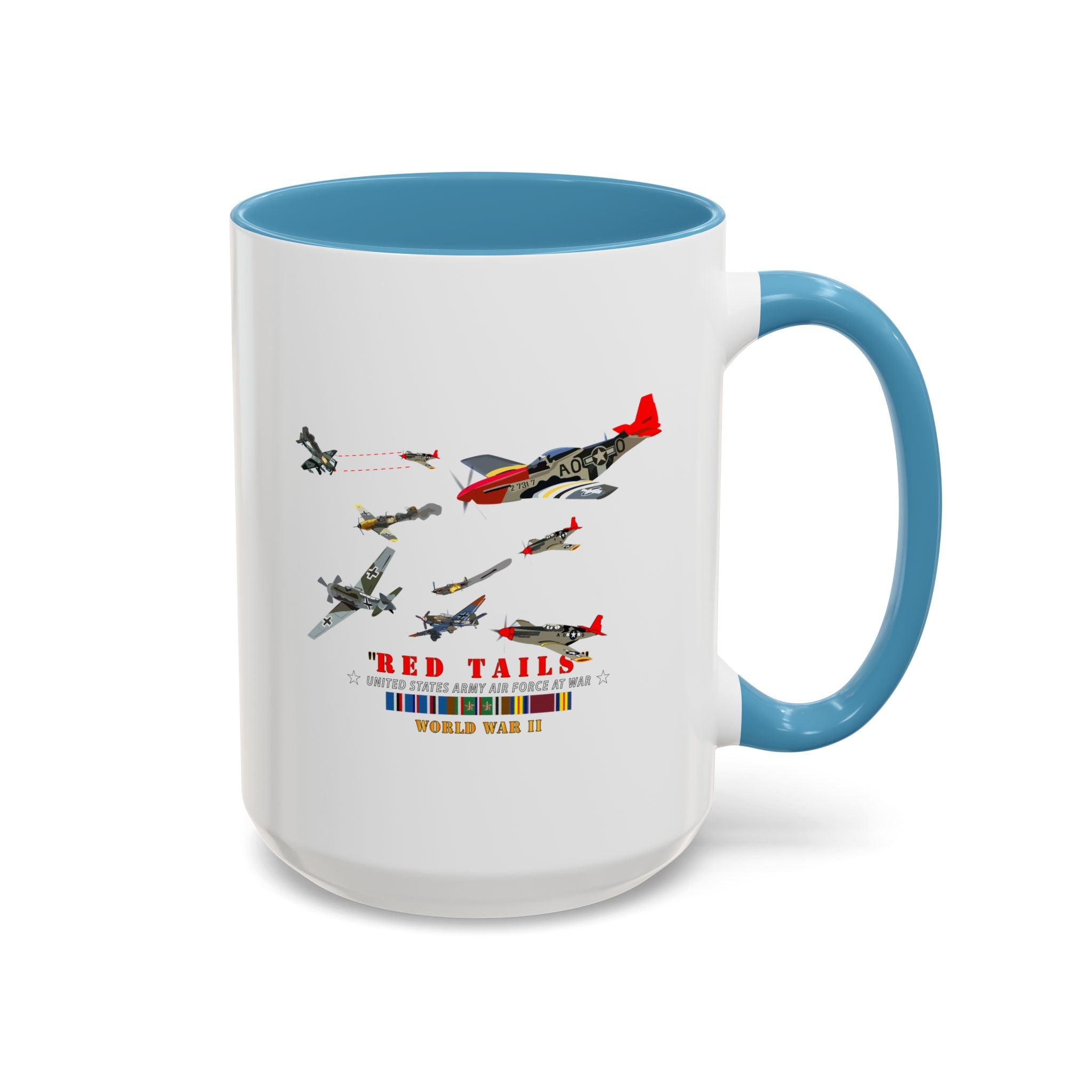 Accent Coffee Mug - Army - AAC - 332nd Fighter Group - Red Tails - At War