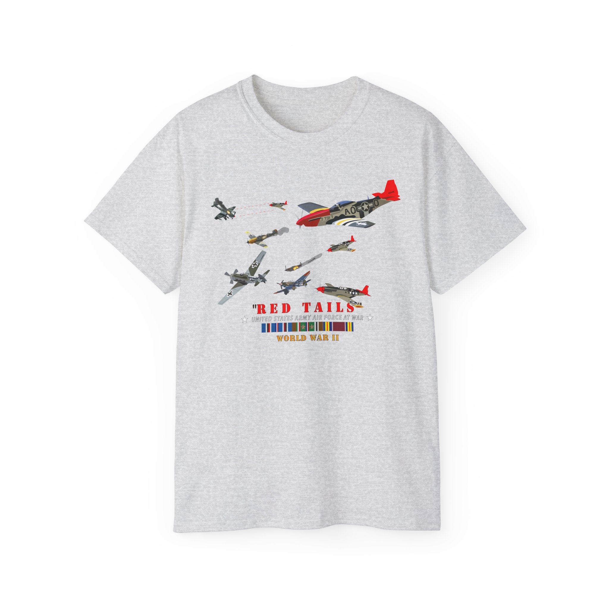 Unisex Ultra Cotton Tee - Army - AAC - 332nd Fighter Group - Red Tails - At War