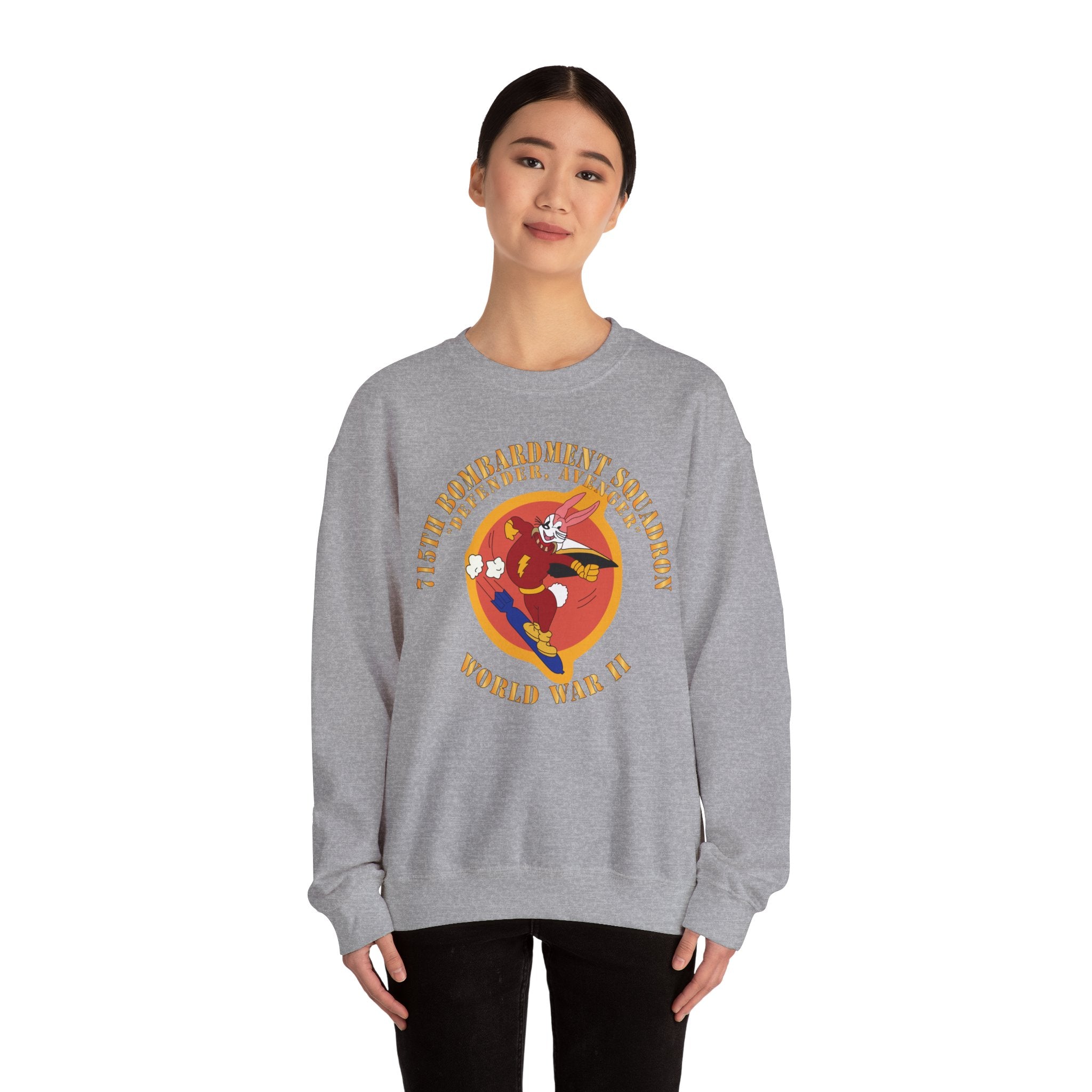 Crewneck Sweatshirt - ACC - 715th  Bombardment Squadron - Defender, Avenger - World War II X 300