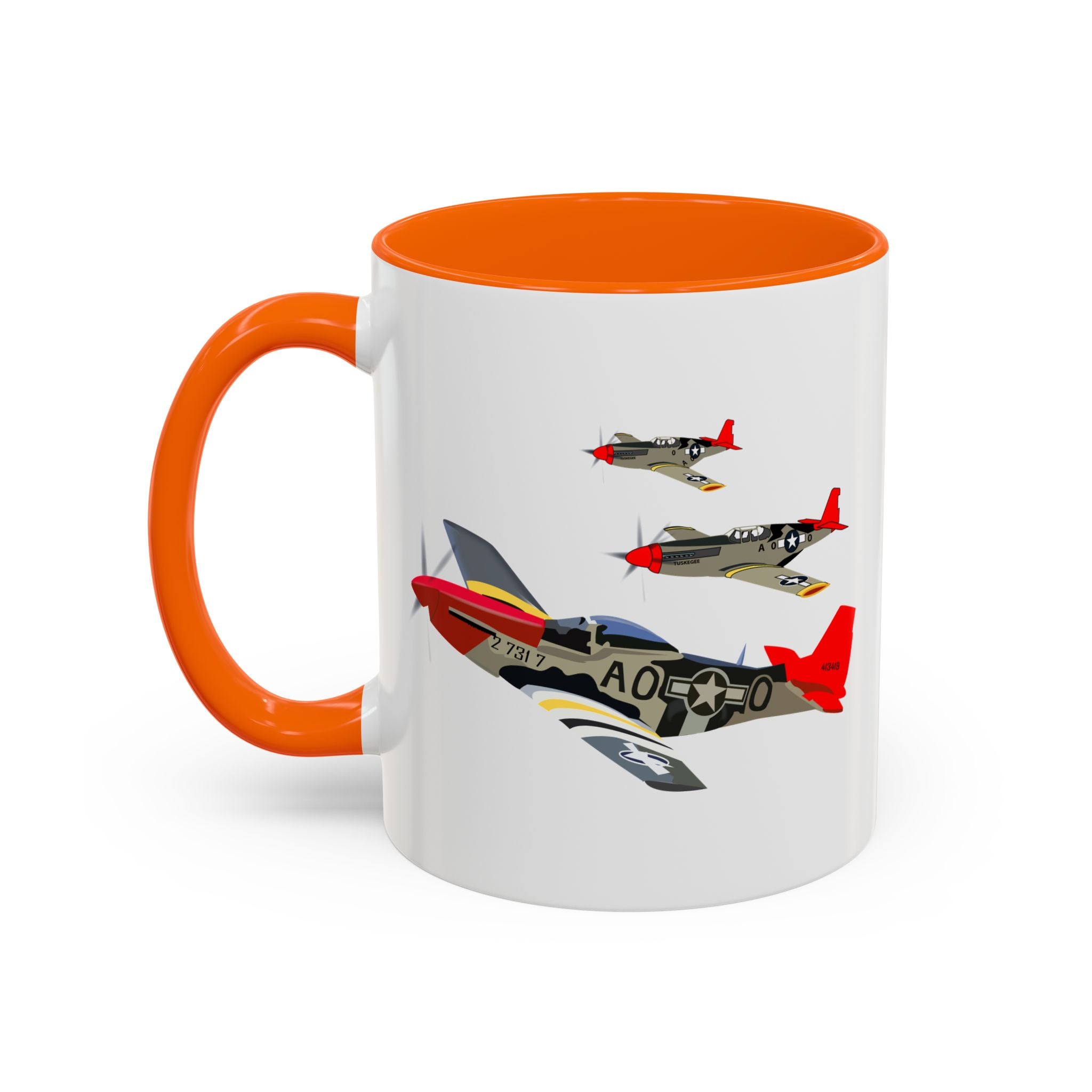 Accent Coffee Mug - Army - AAC - 332nd Fighter Group - 12th AF - Red Tails wo Txt