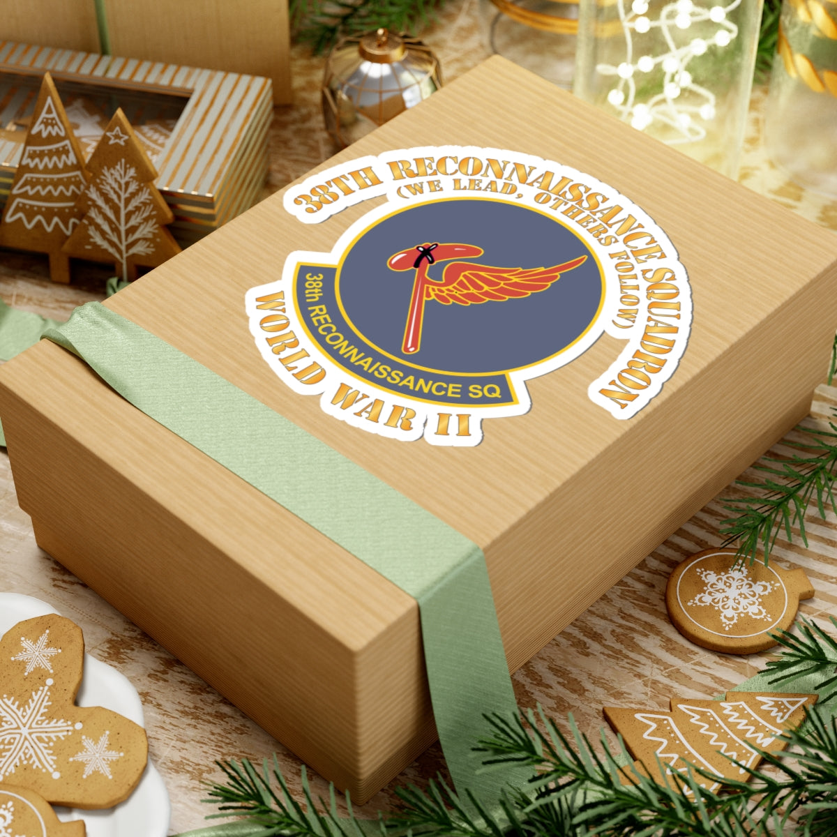 Kiss-Cut Stickers - AAC - 38th Reconnaissance Squadron - WWII X 300