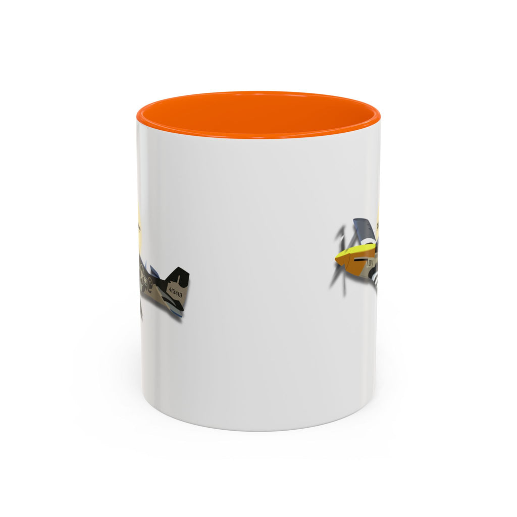 Accent Coffee Mug - Army Air Corps P-51 Mustang wo AAC X 300