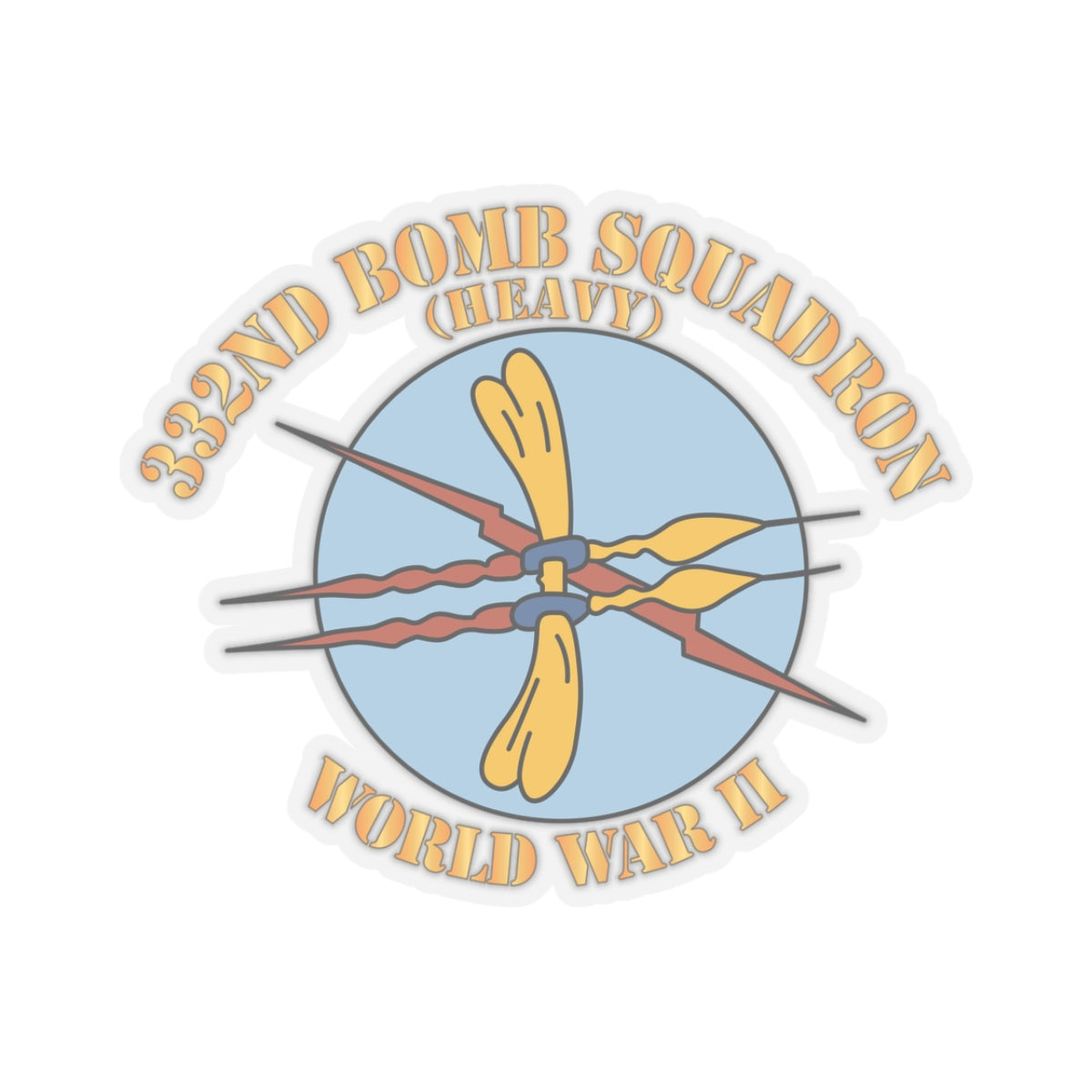 Kiss-Cut Stickers - AAC - 332nd Bomb Squadron WWII X 300