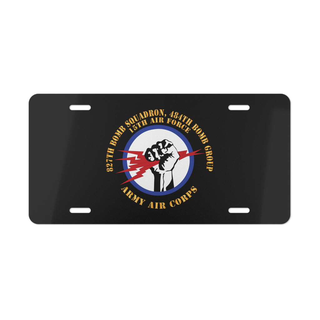 License Plate - AAC - 827th Bomb Squadron, 484th Bomb Group - 15th AAF X 300