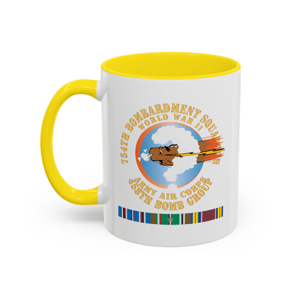 Accent Coffee Mug - AAC - 754th Bombardment Squadron - 458th Bomb Group - WWII w EUR SVC X 300