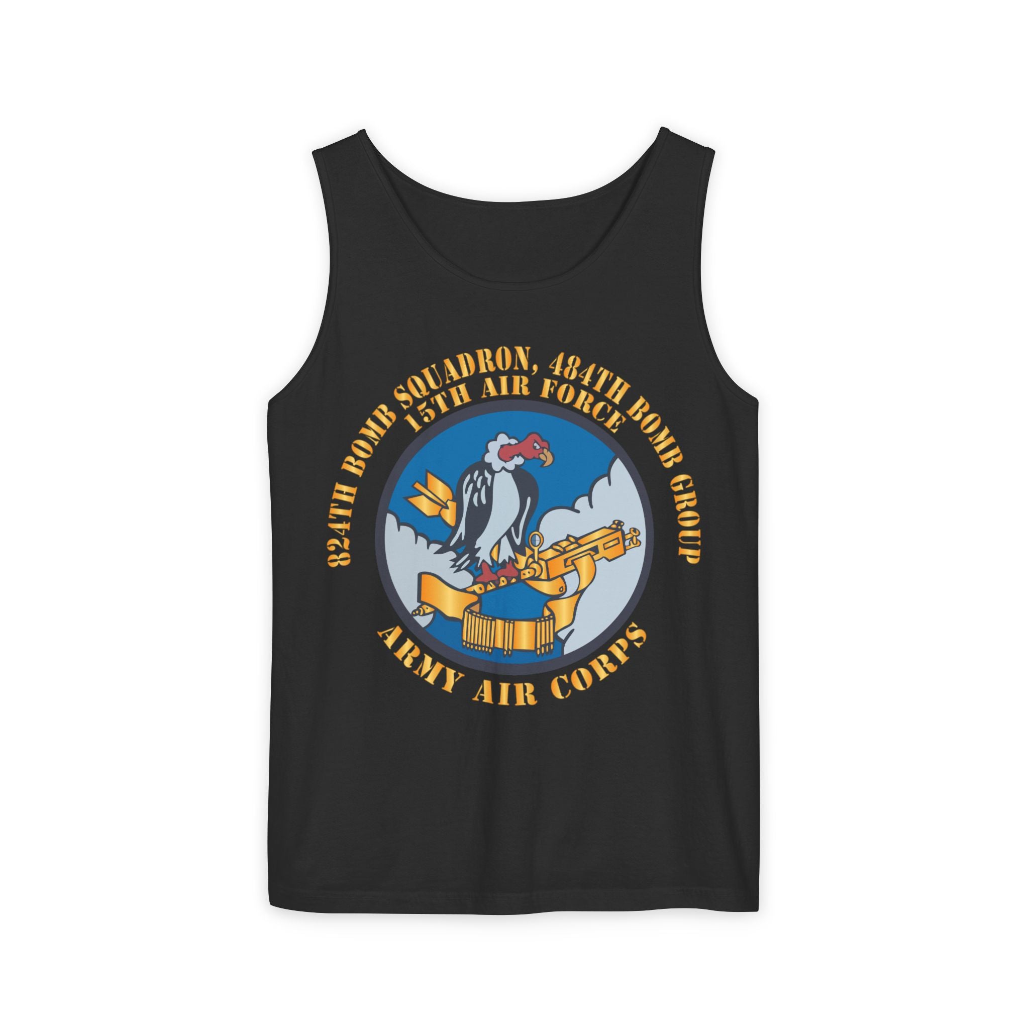 Unisex Garment-Dyed Tank Top - AAC - 824th Bomb Squadron, 484th Bomb Group - 15th AAF X 300