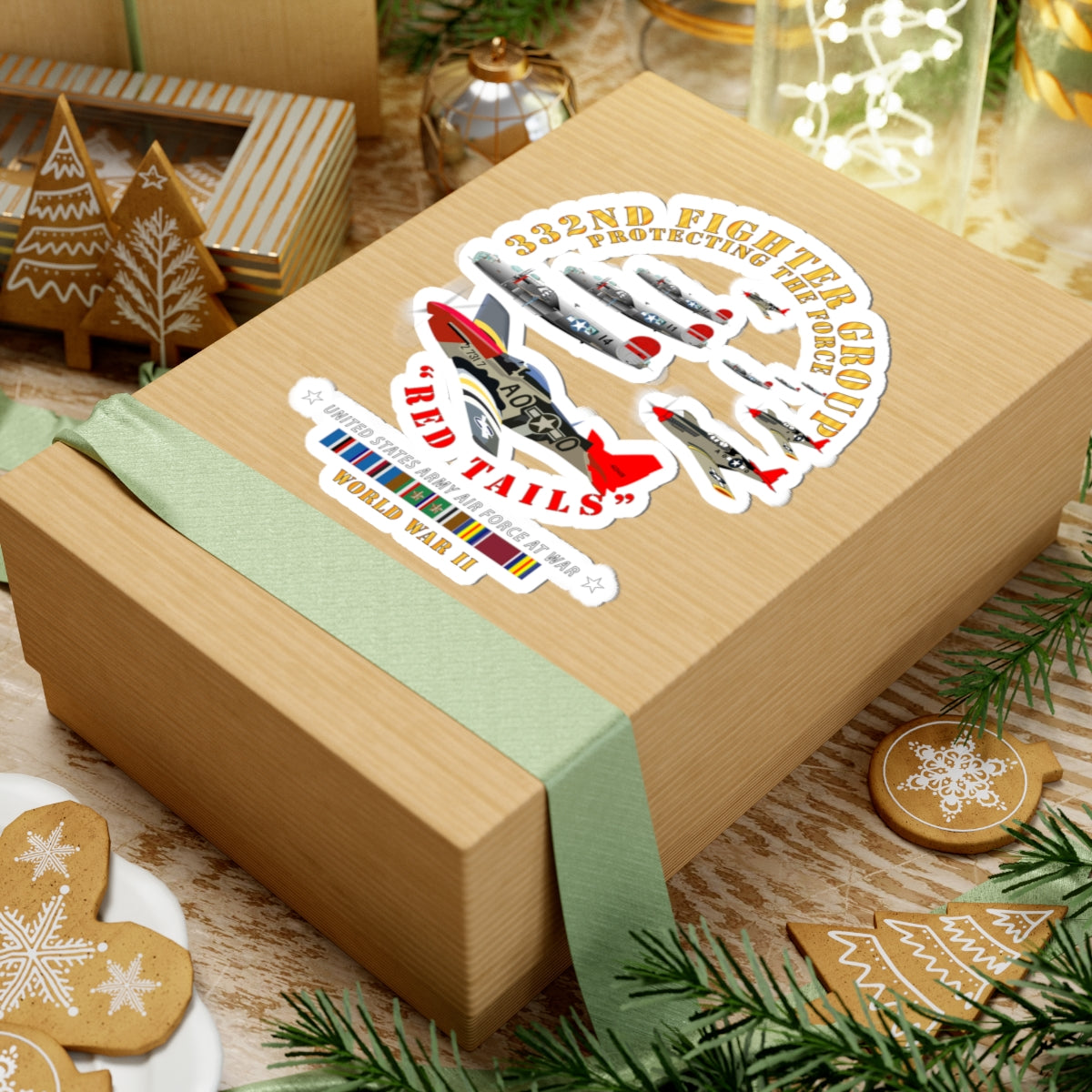 Kiss-Cut Stickers - Army - AAC - 332nd Fighter Group - Red Tails - Protect Force