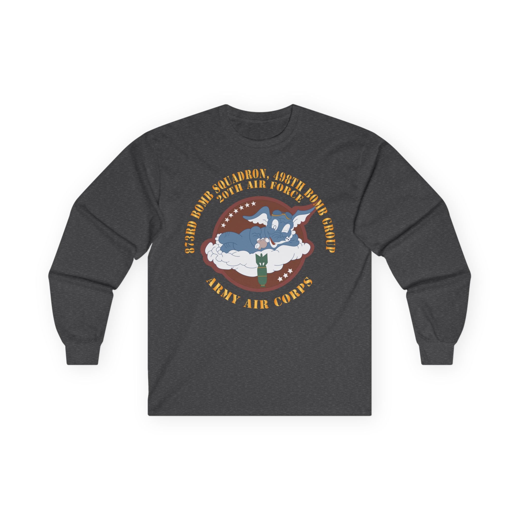 Unisex Long Sleeve Tee - AAC - 873rd Bomb Squadron, 498th Bomb Group - 20th AAF X 300