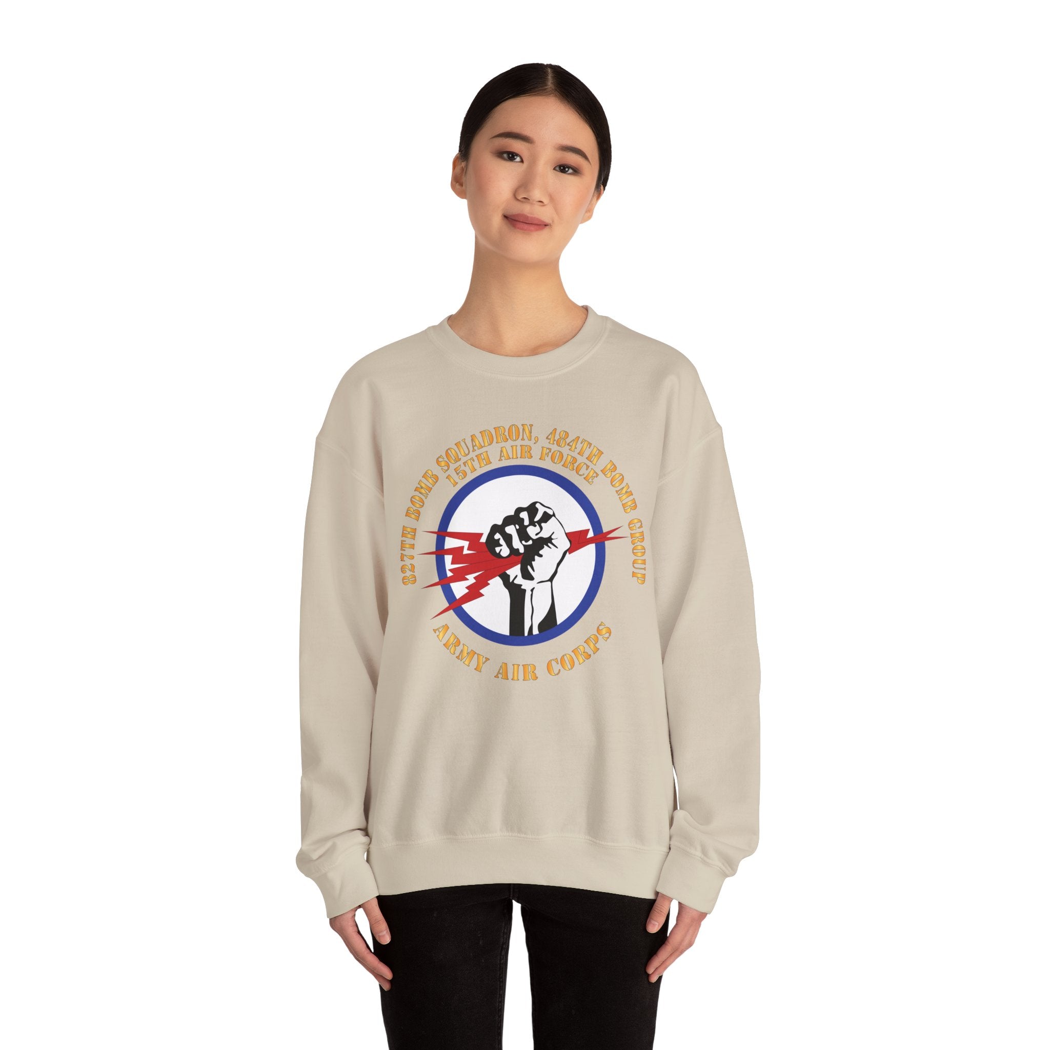 Crewneck Sweatshirt - AAC - 827th Bomb Squadron, 484th Bomb Group - 15th AAF X 300
