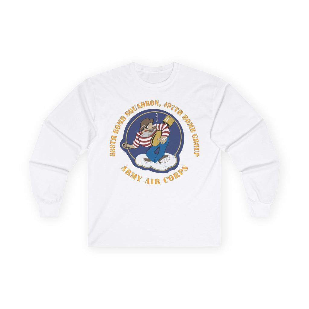 Unisex Long Sleeve Tee - AAC - 869th Bomb Squadron, 497th Bomb Group X 300