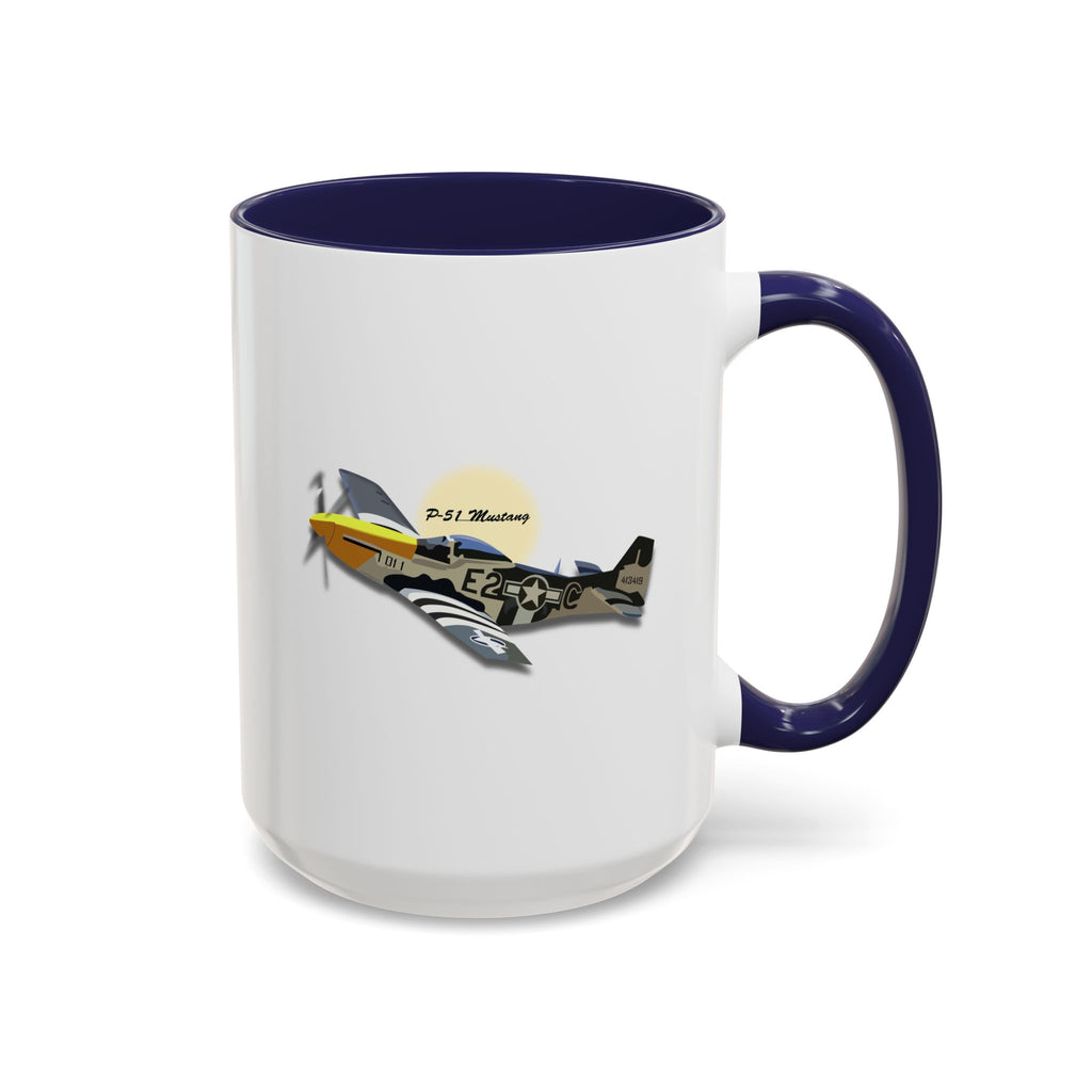 Accent Coffee Mug - Army Air Corps P-51 Mustang wo AAC X 300